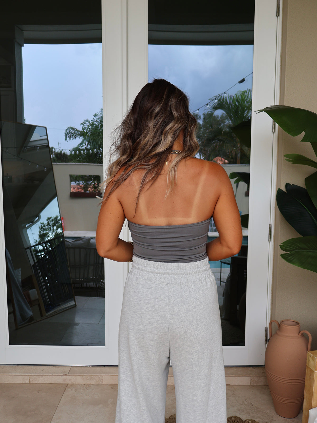 Lydia Halter Tank Grey