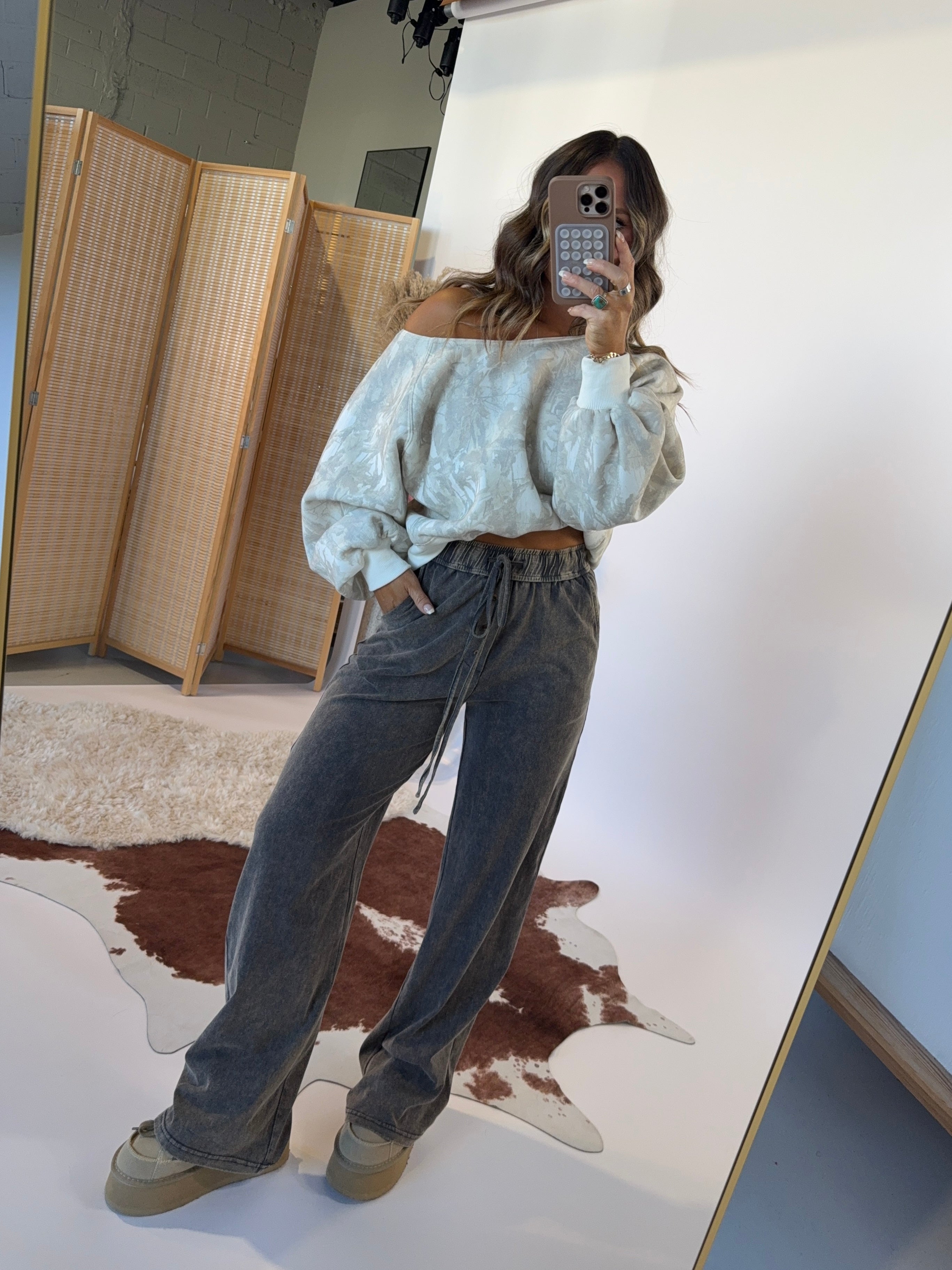 Pretty Please Washed Lounge Pants Ash