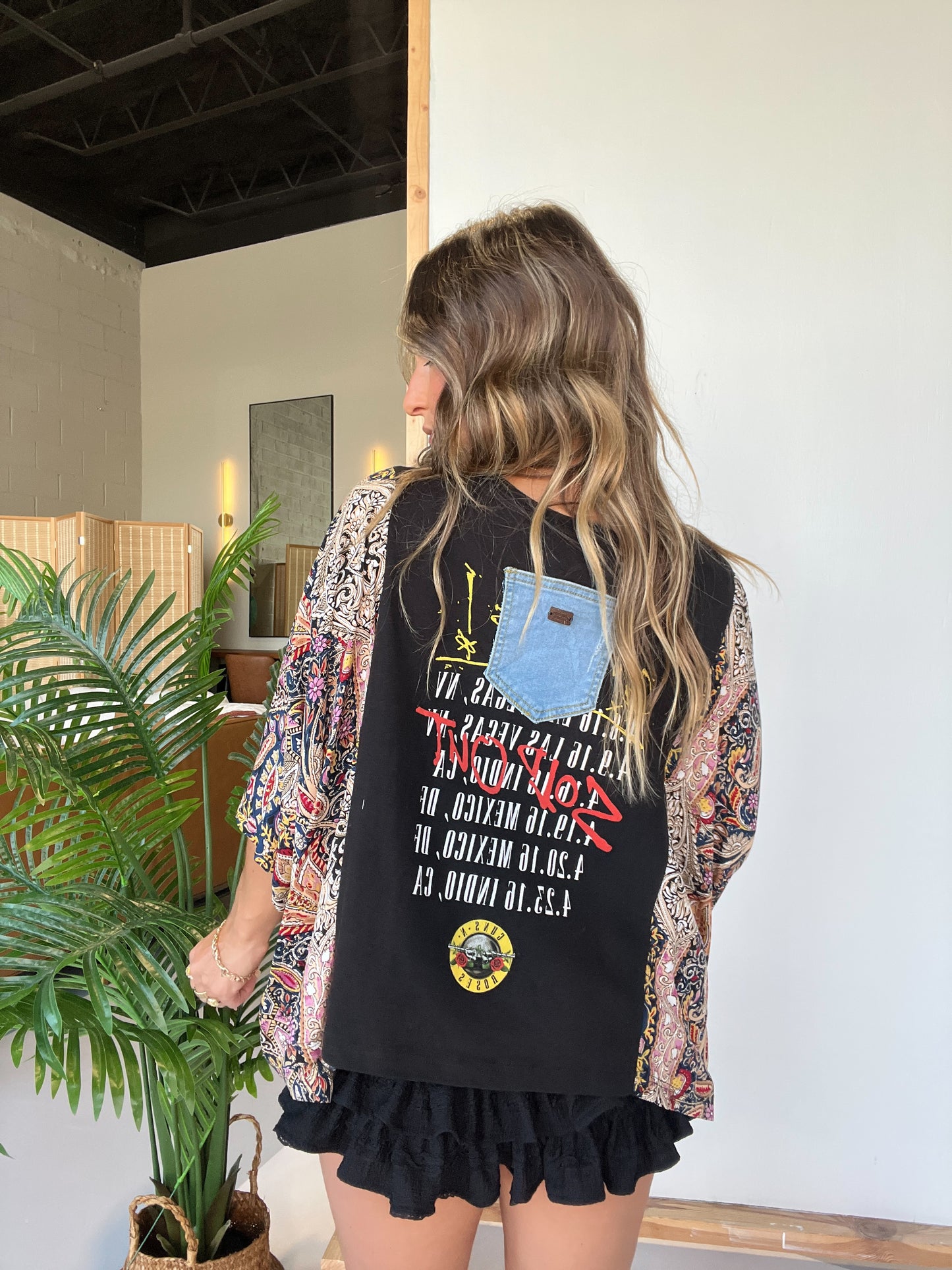 Guns N' Roses Mix & Match Tee Black Floral