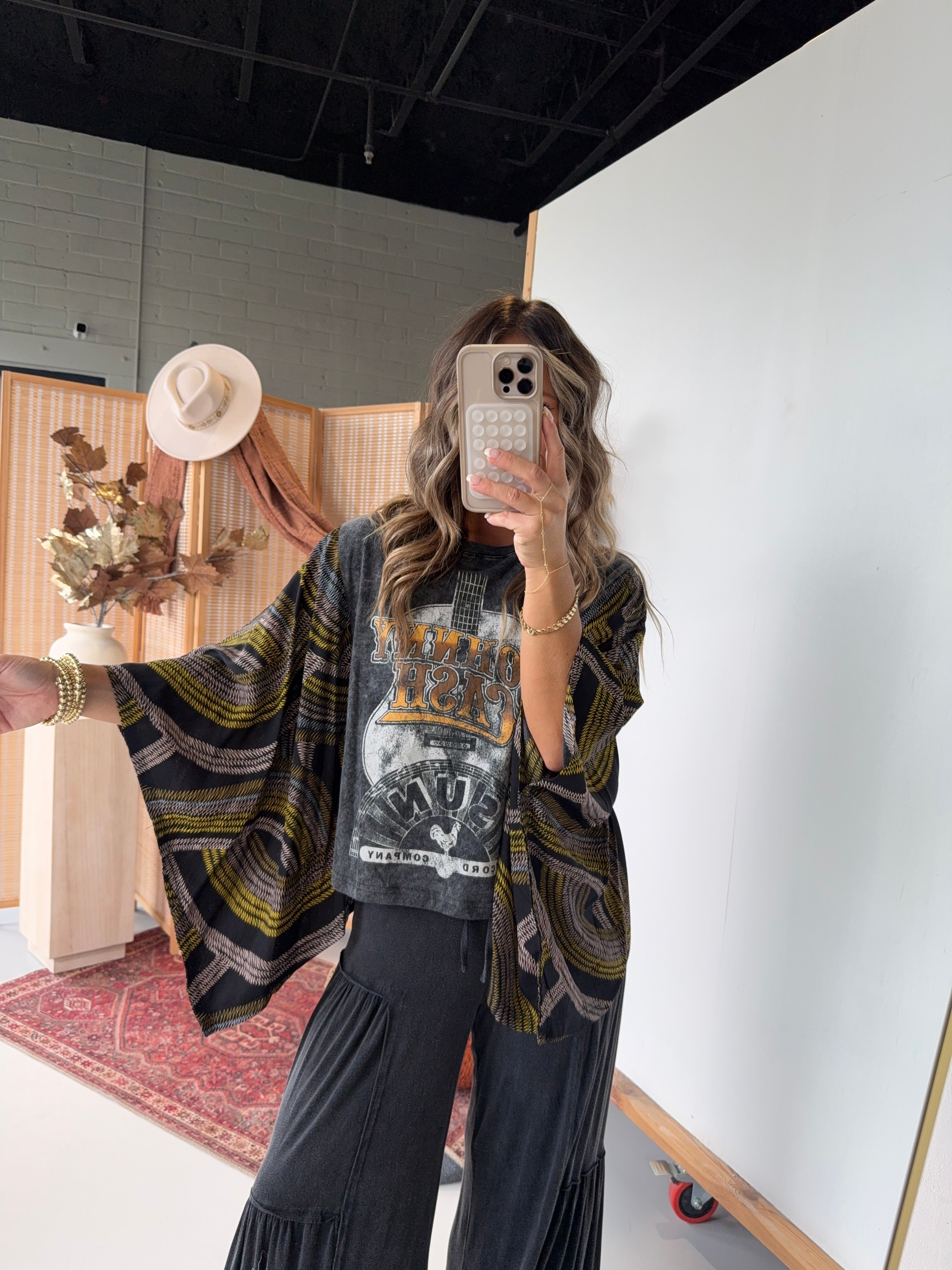 Johnny Cash Mix & Match Tee Dk Grey Multi