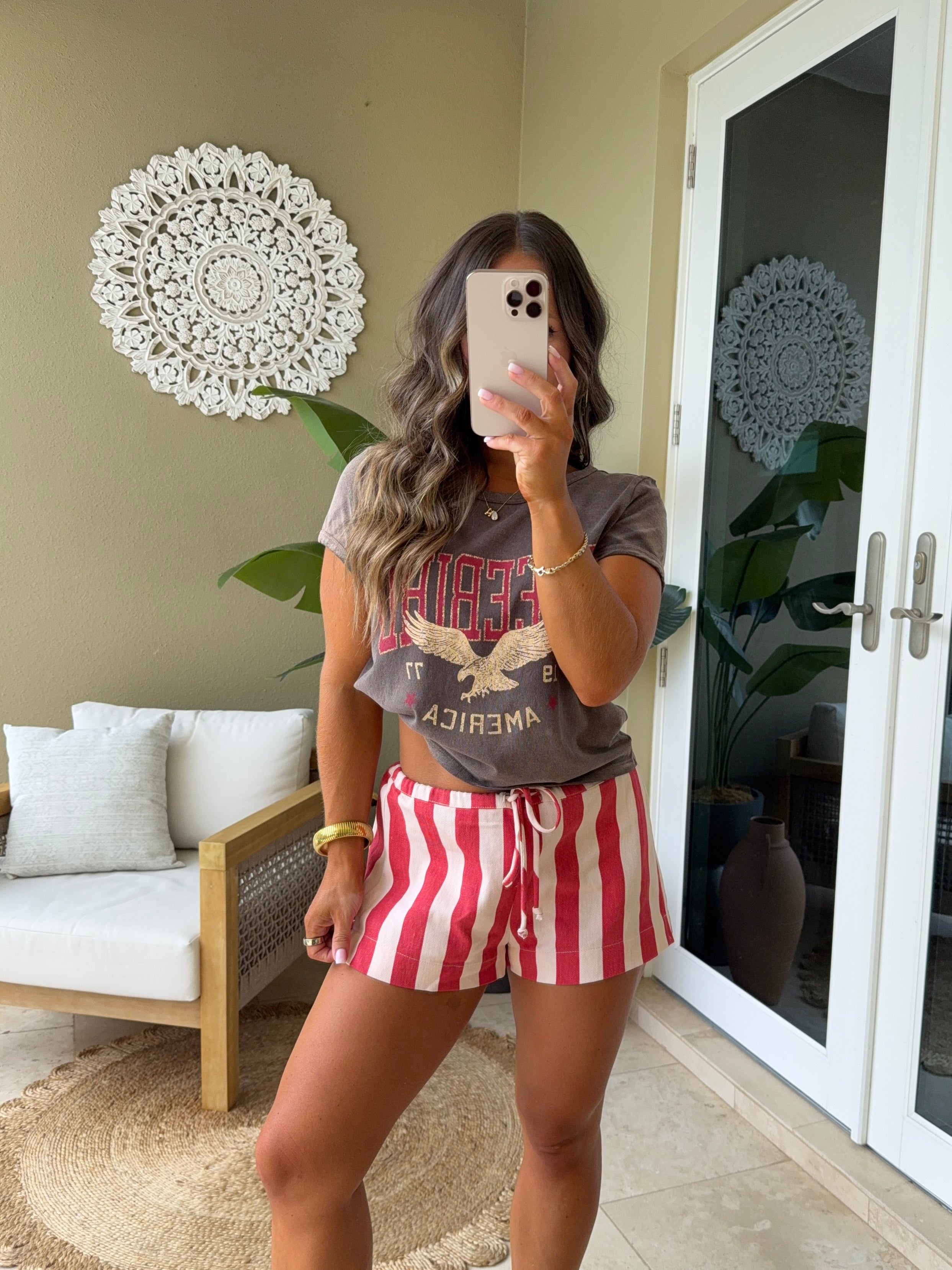 Free Bird Graphic Tee Washed Brown