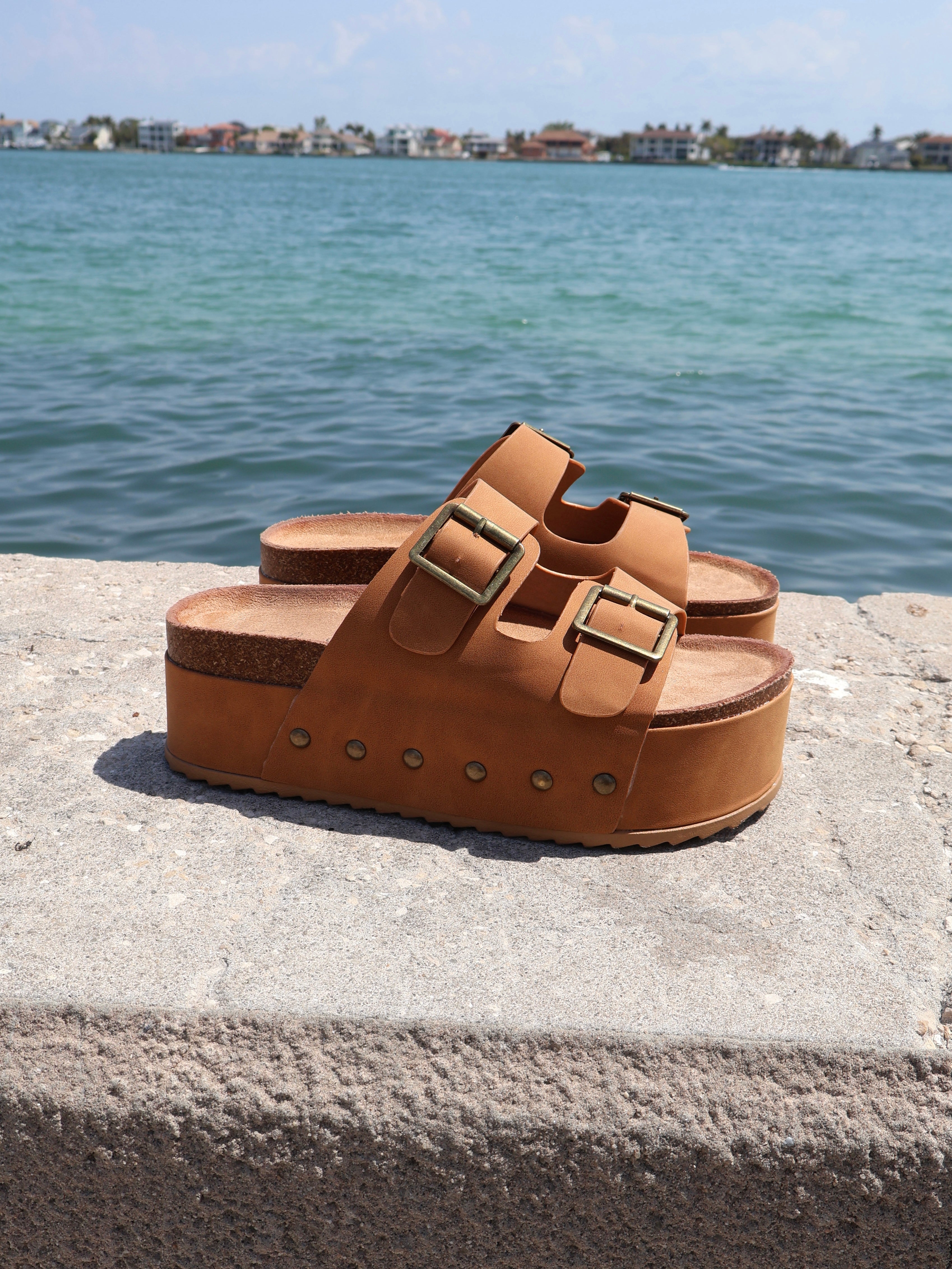 Impala Platforms Slides Tan