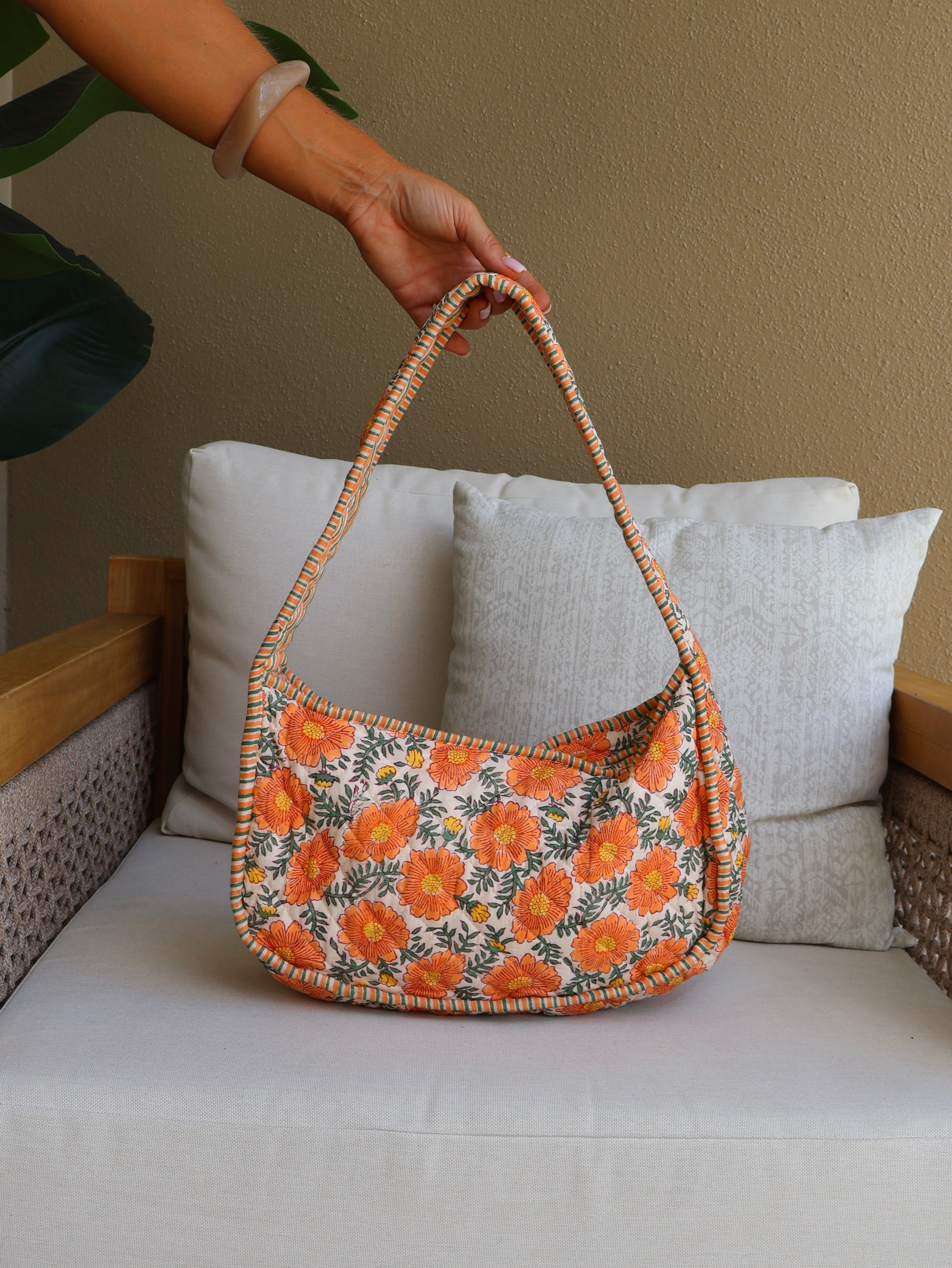 Marigold Quilted Bag Coral Multi