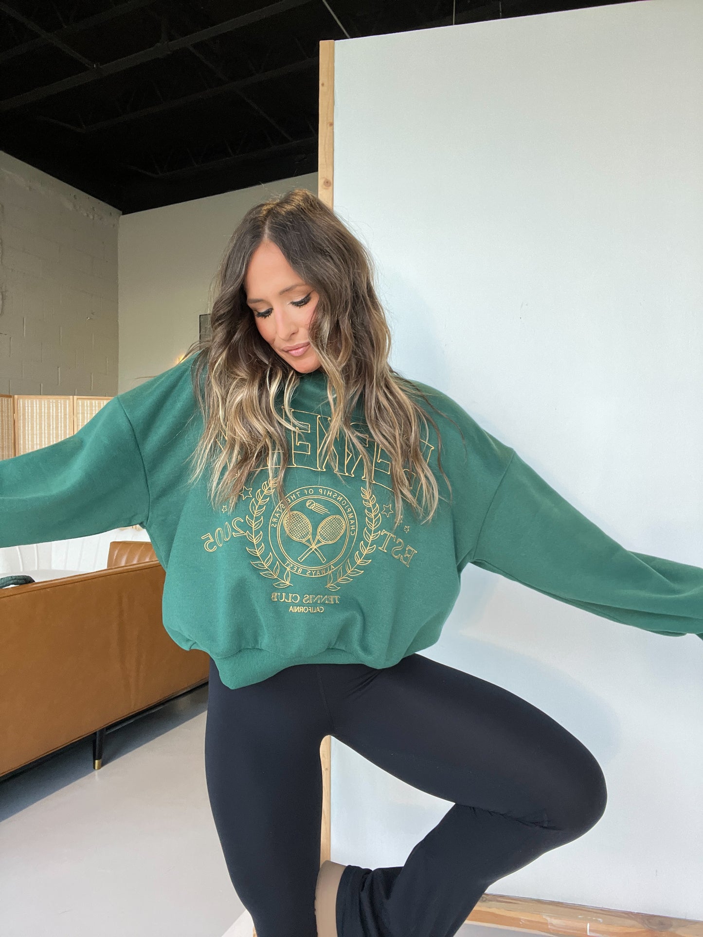 Old School Berkeley Crewneck Hunter Green