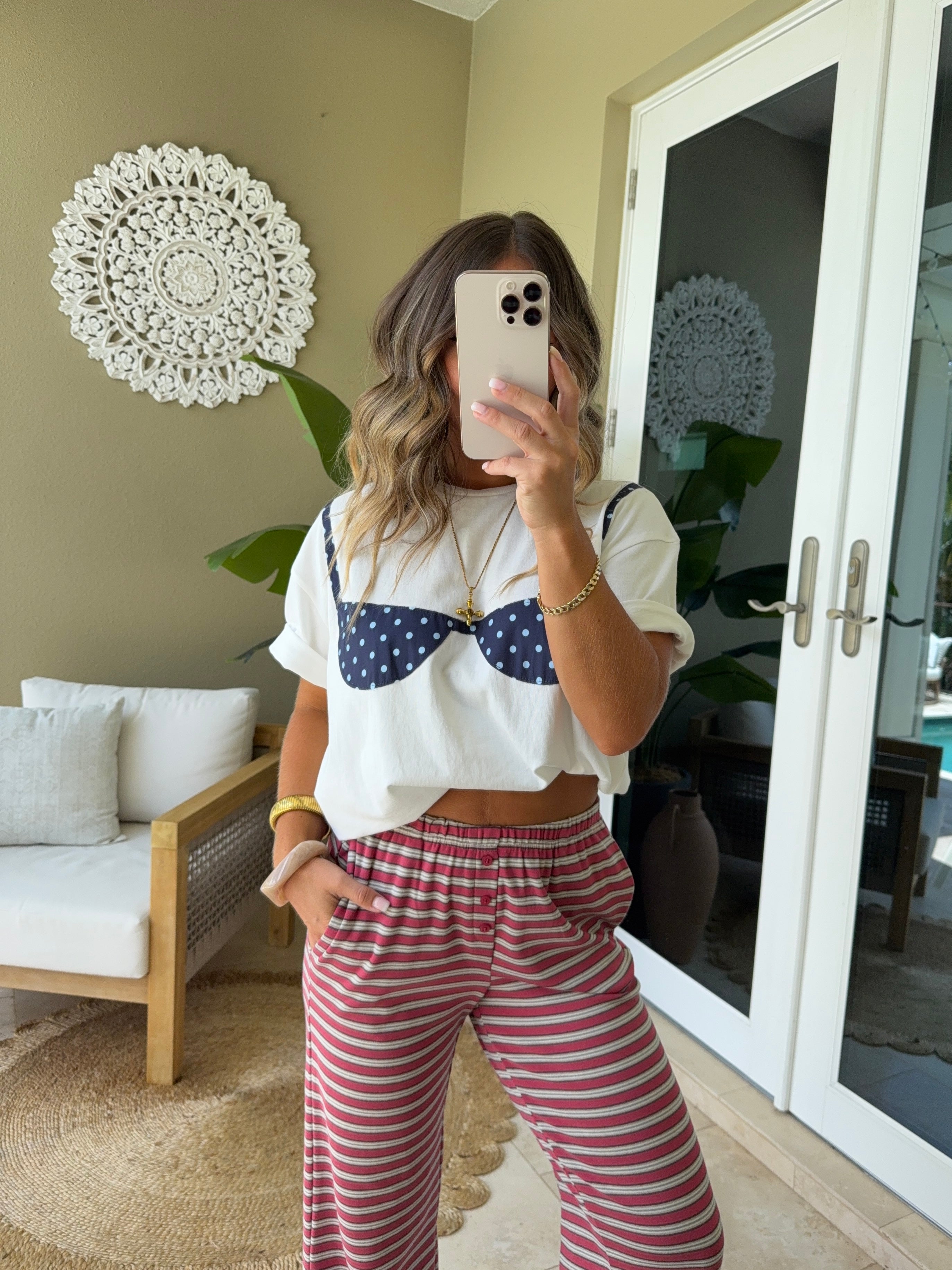 Itsy Bitsy Navy Bikini Boxy Tee