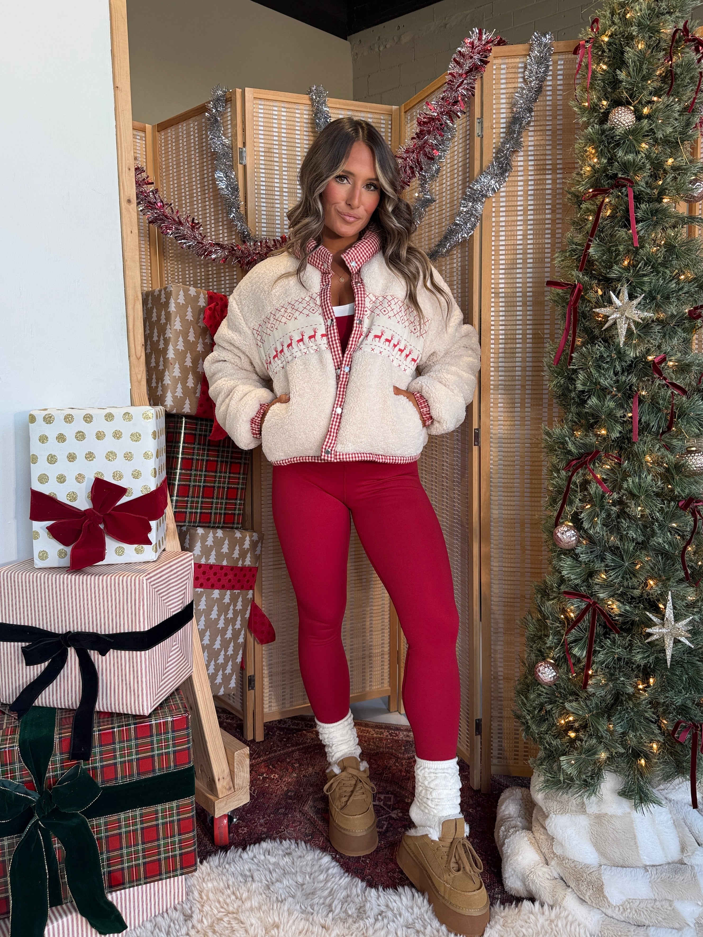 Rudolph Puffer Sherpa Jacket Cream