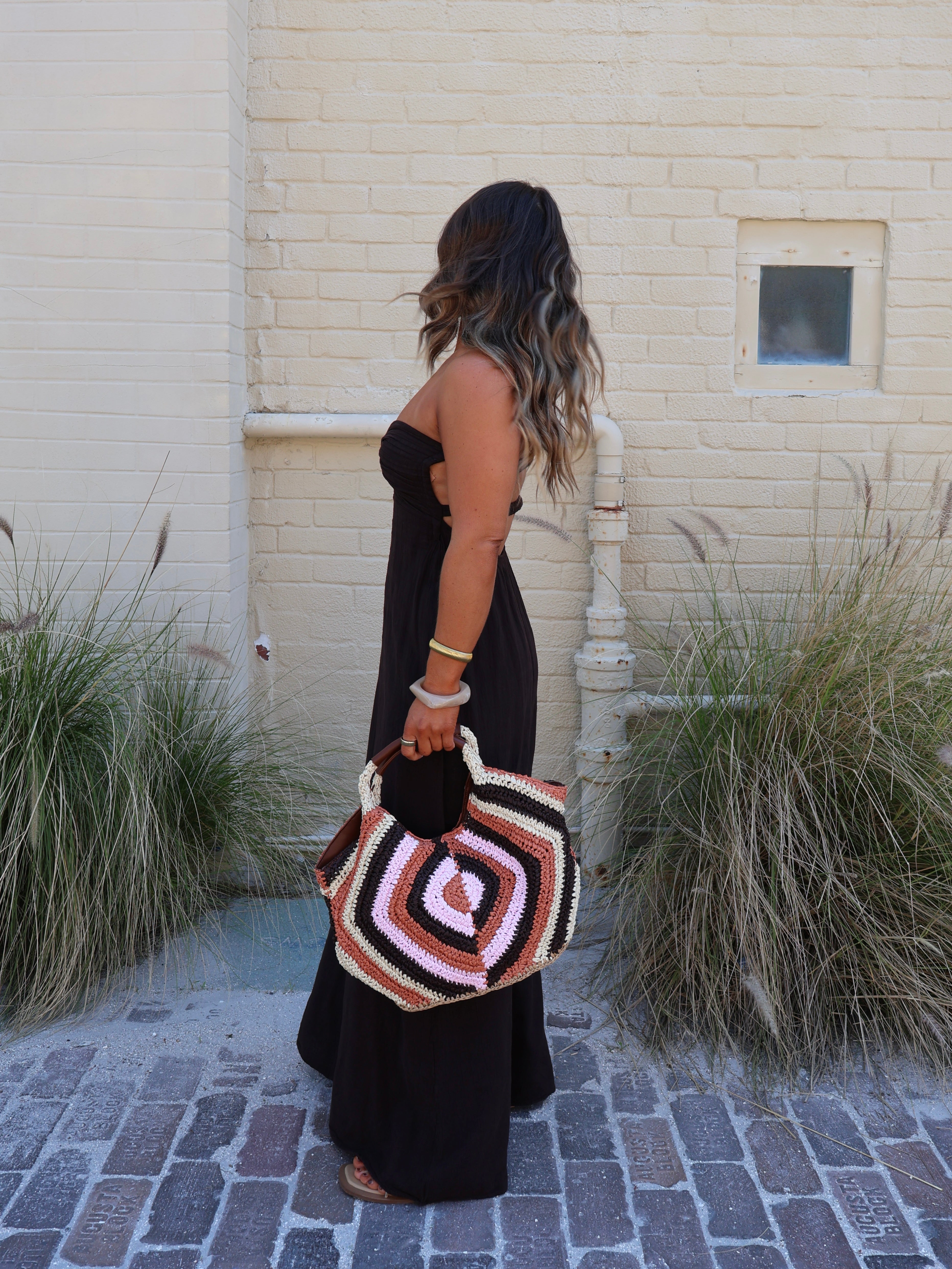 Eleanor Strapless Maxi Dress Espresso