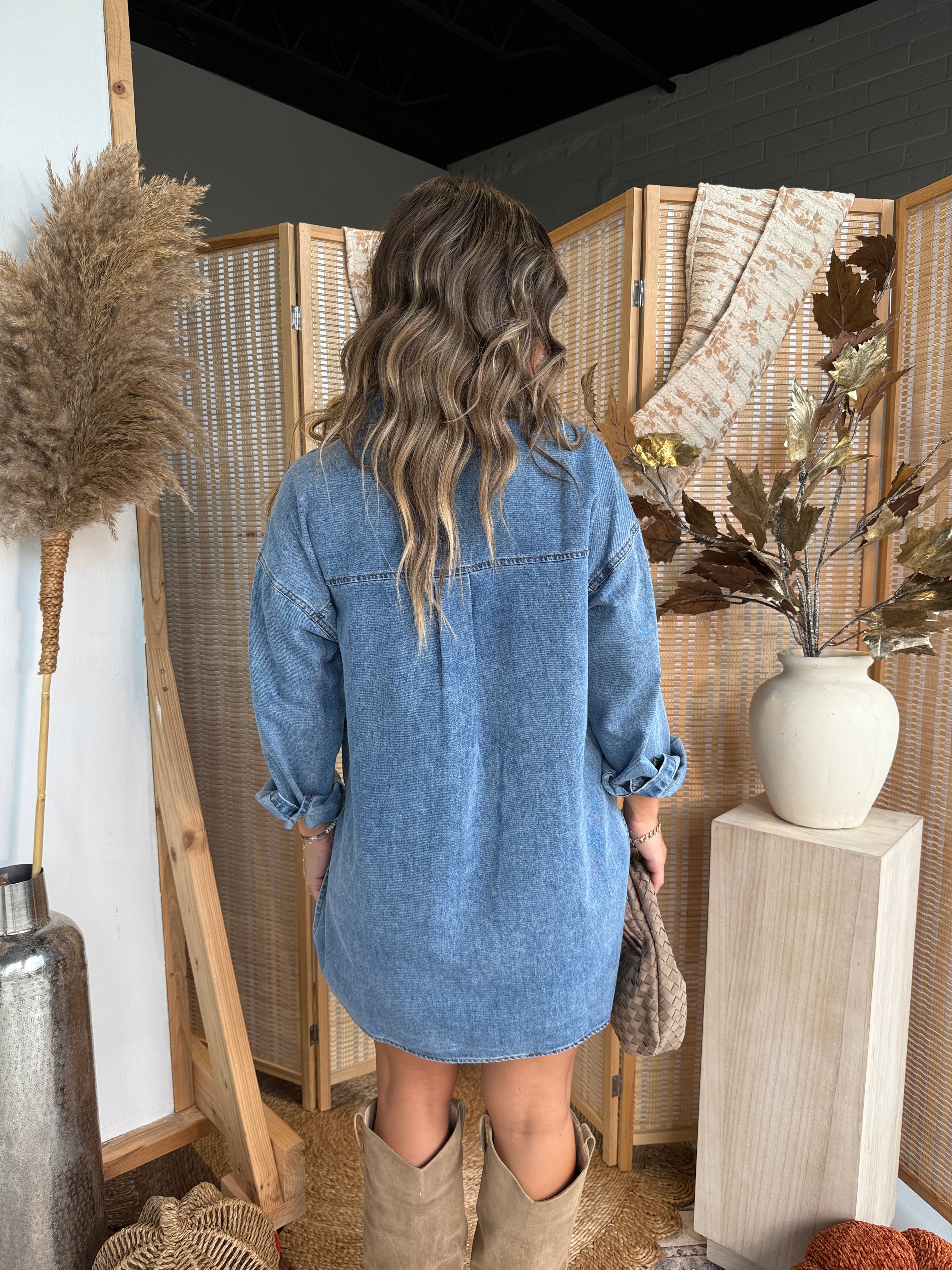 Dusk Till Dawn Tunic Washed Denim