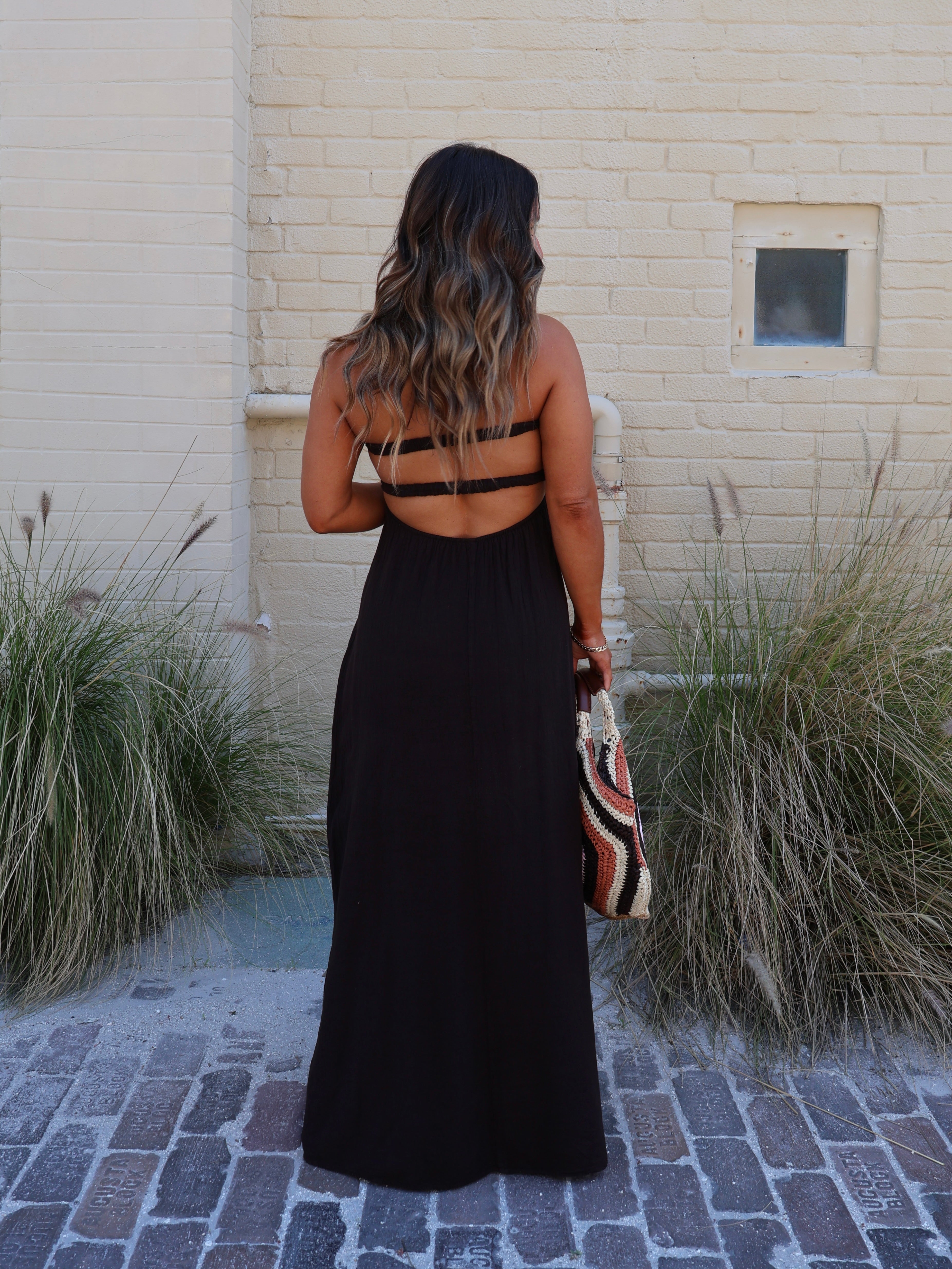 Eleanor Strapless Maxi Dress Espresso