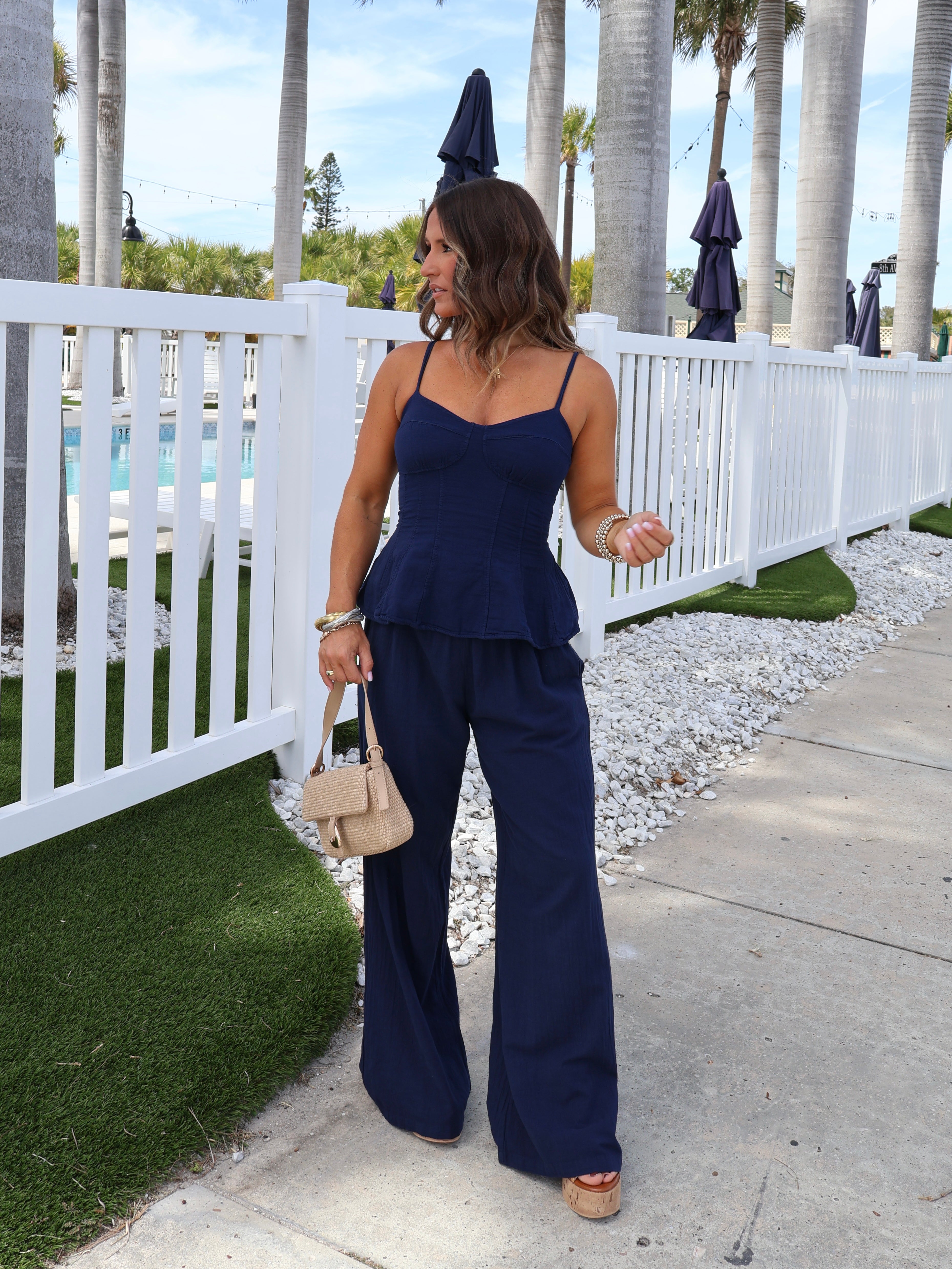 Coastal Muse Corset Top Midnight