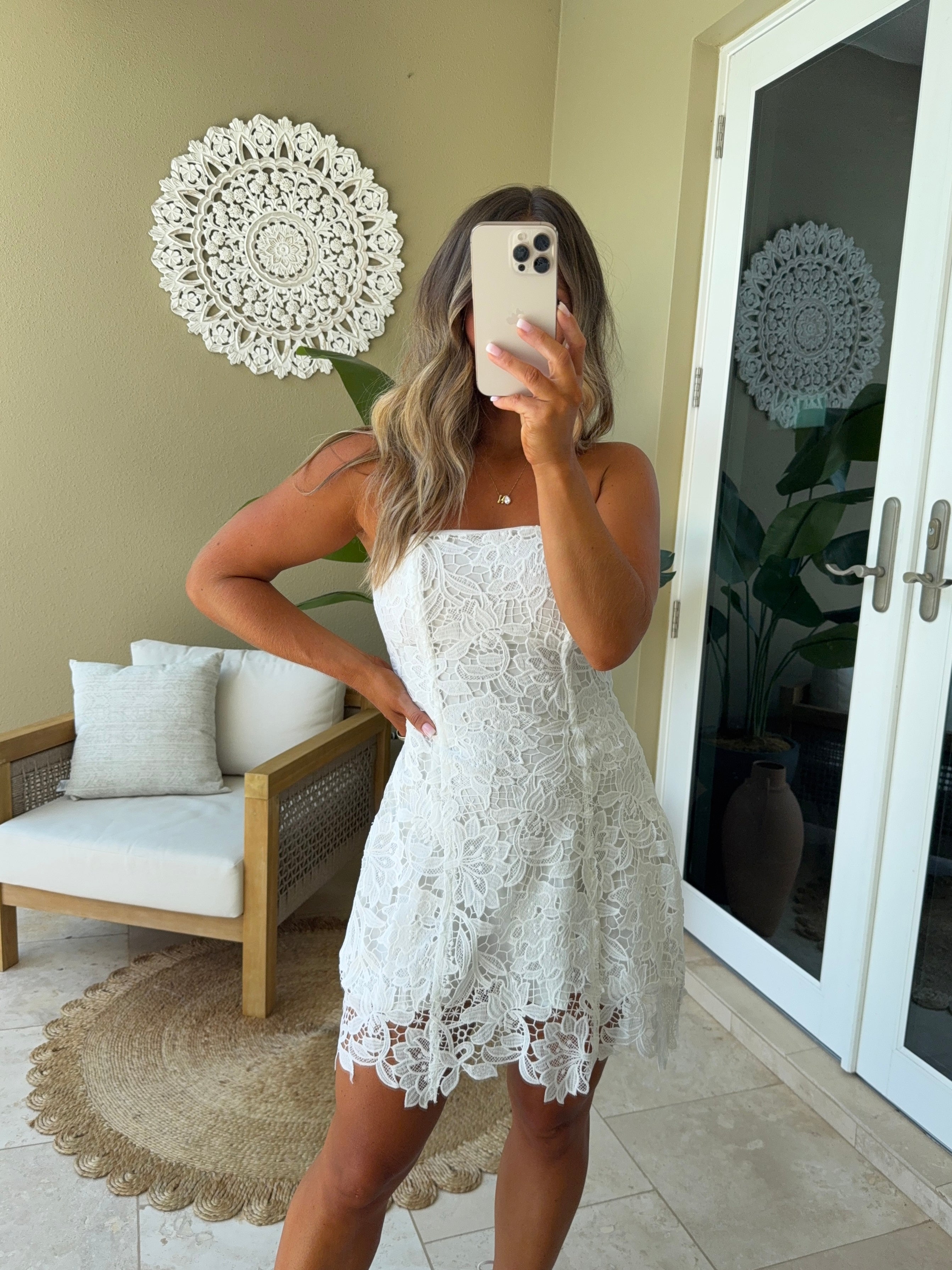 Promise Me Floral Mini Dress White