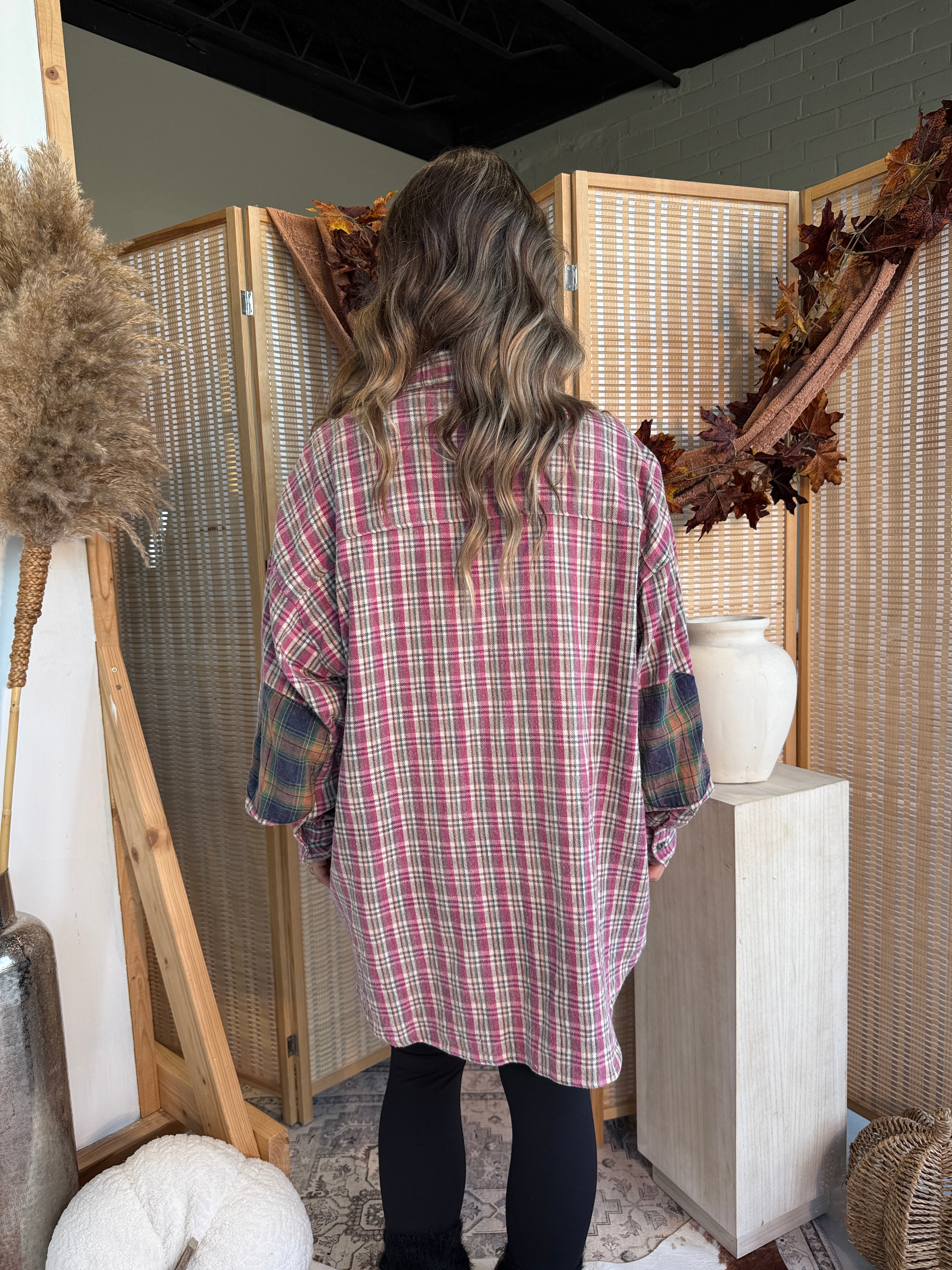 Through the Fields Flannel Pink Multi