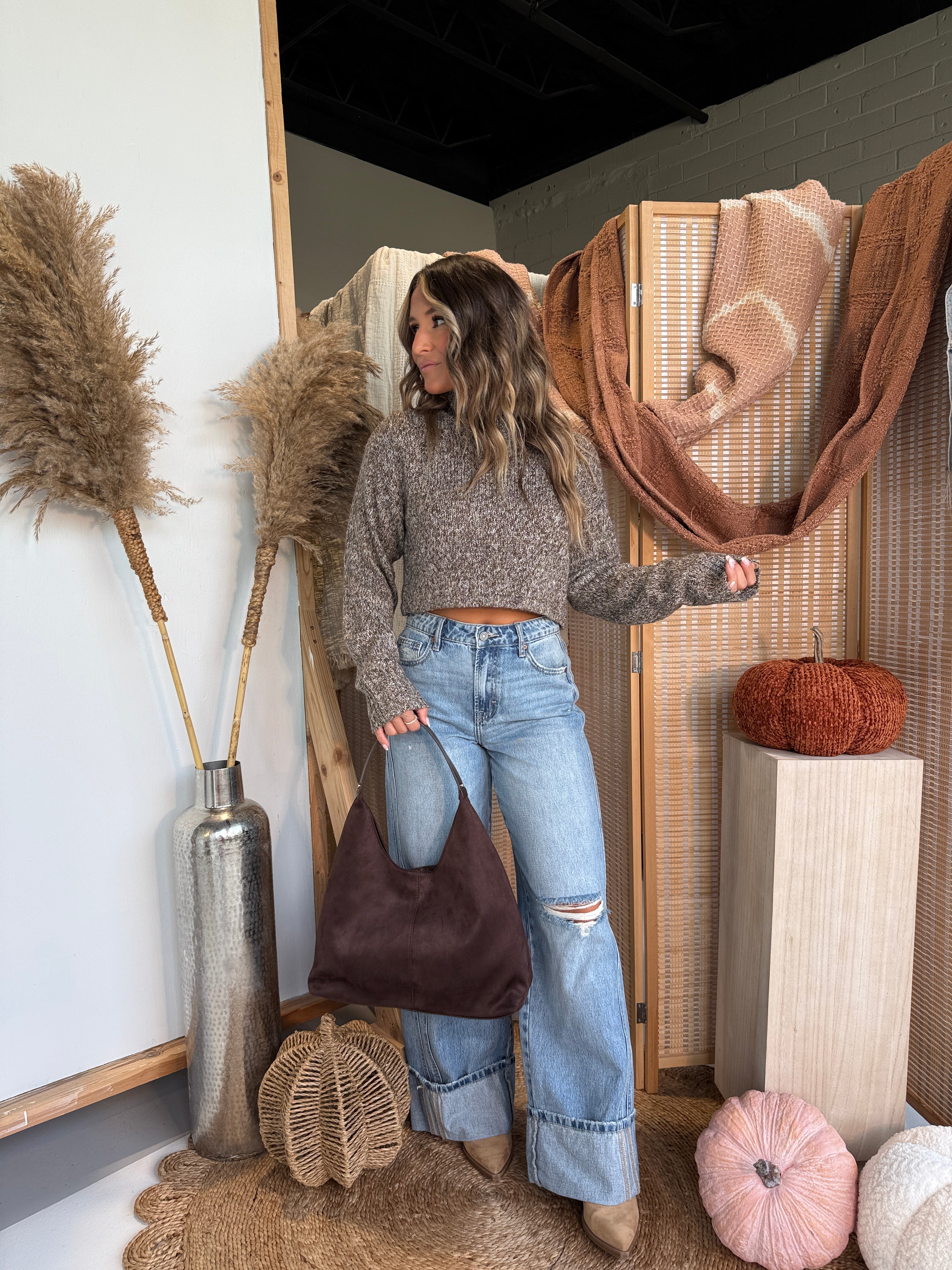 Gilmore Girl Turtleneck Sweater Mocha