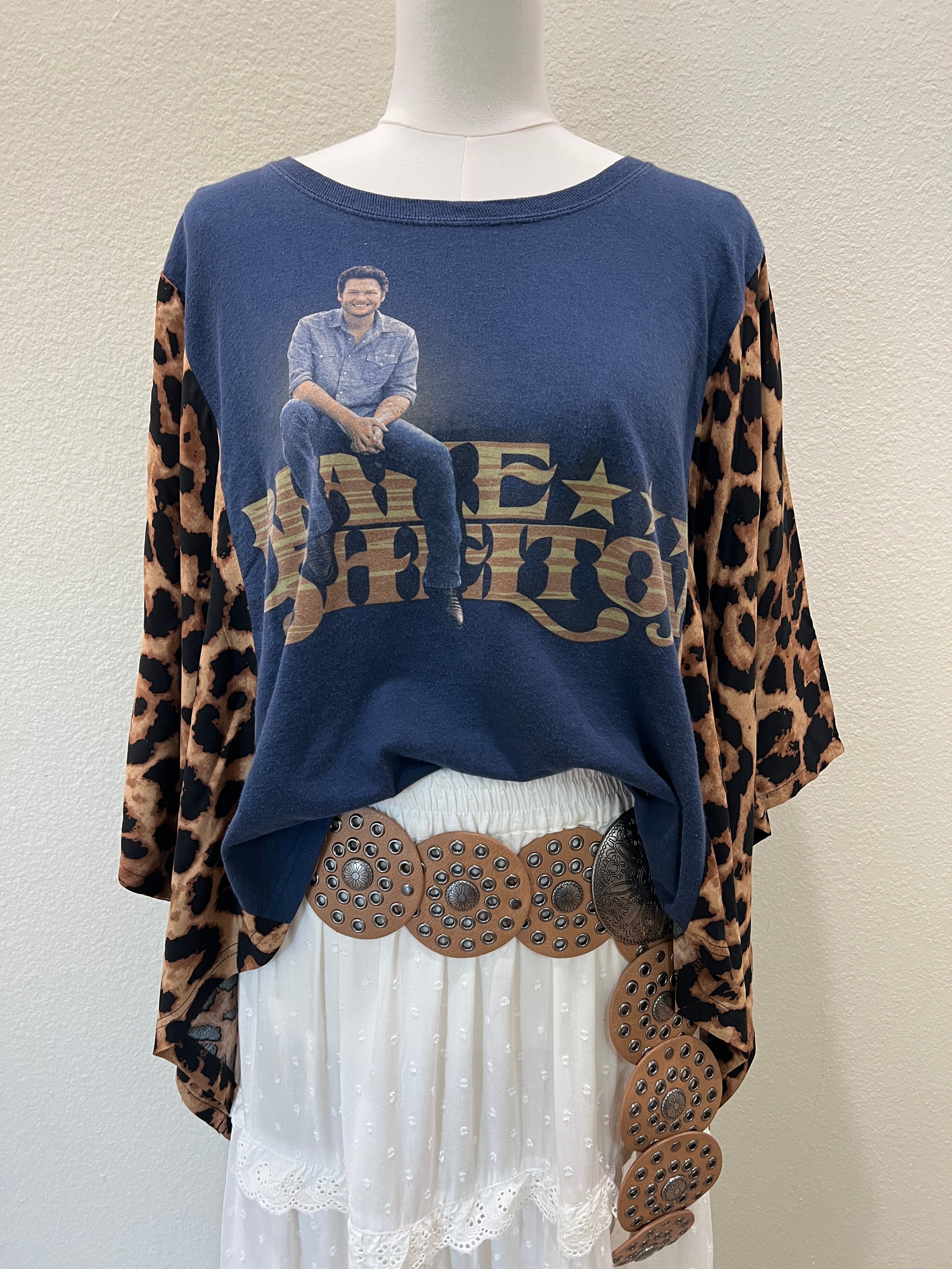 Blake Sheldon Mix & Match Tee Navy Cheetah