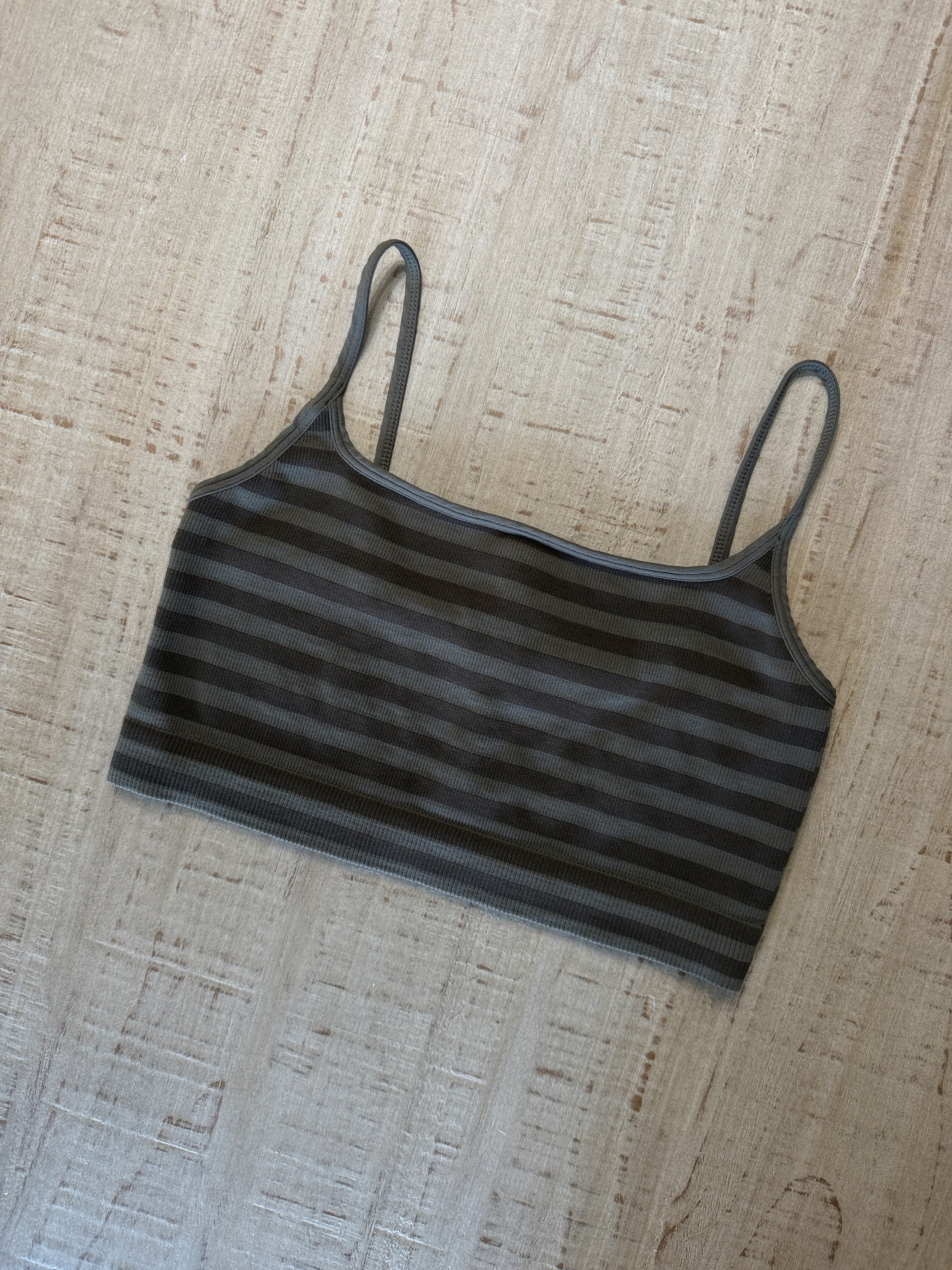 Stassi Striped Bra Top Olive