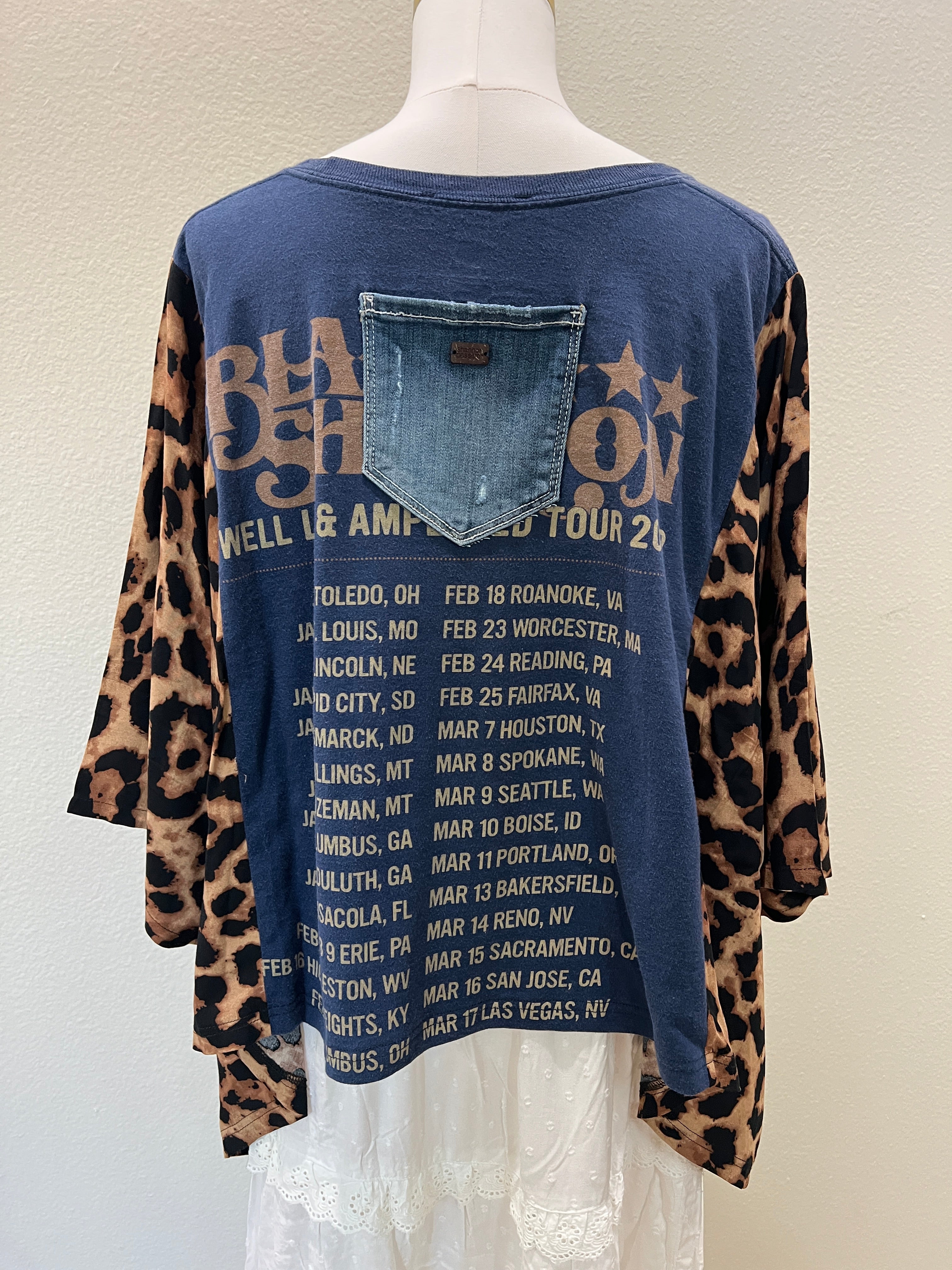 Blake Sheldon Mix & Match Tee Navy Cheetah