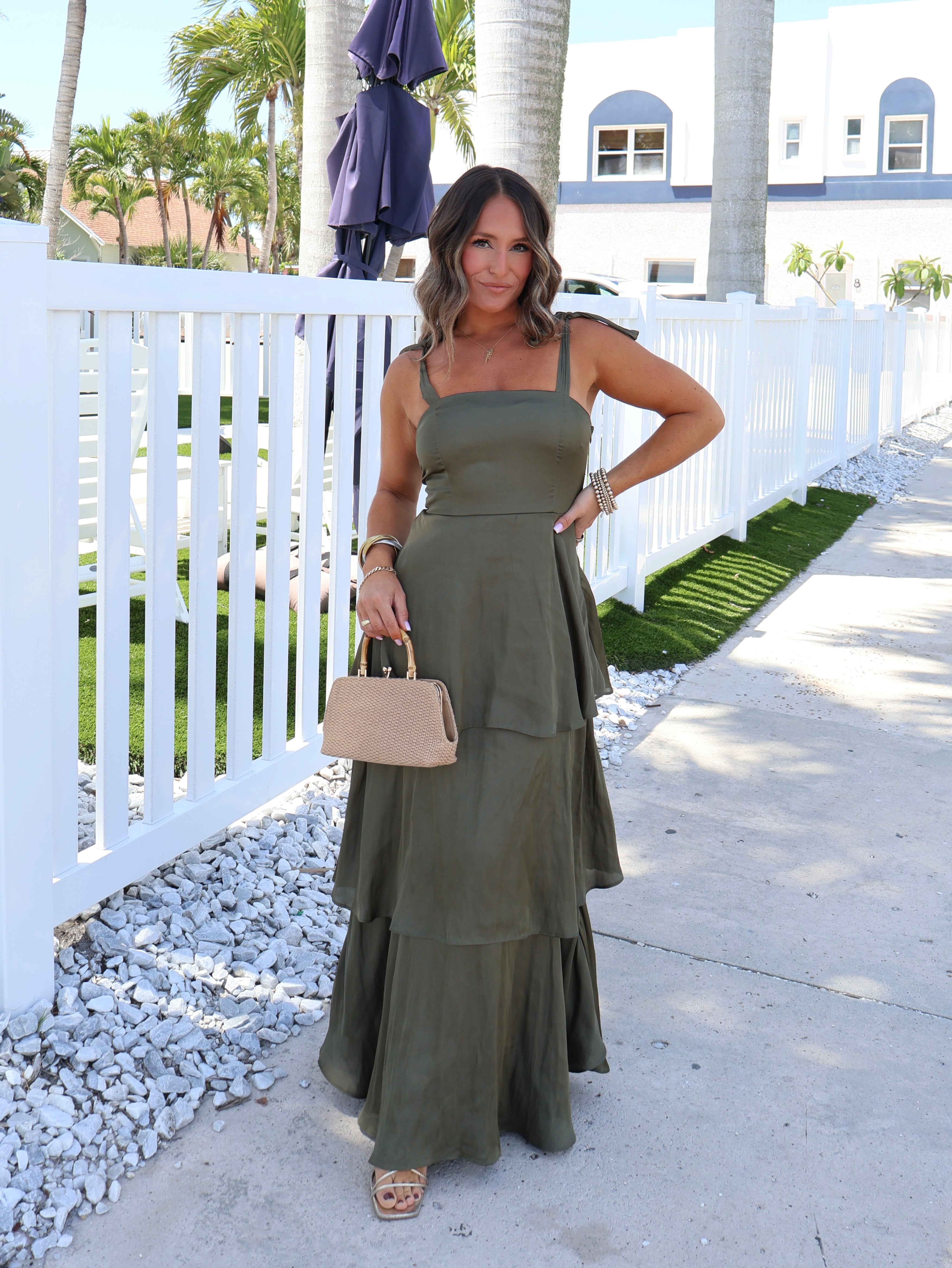 Wedding Date Maxi Dress Olive