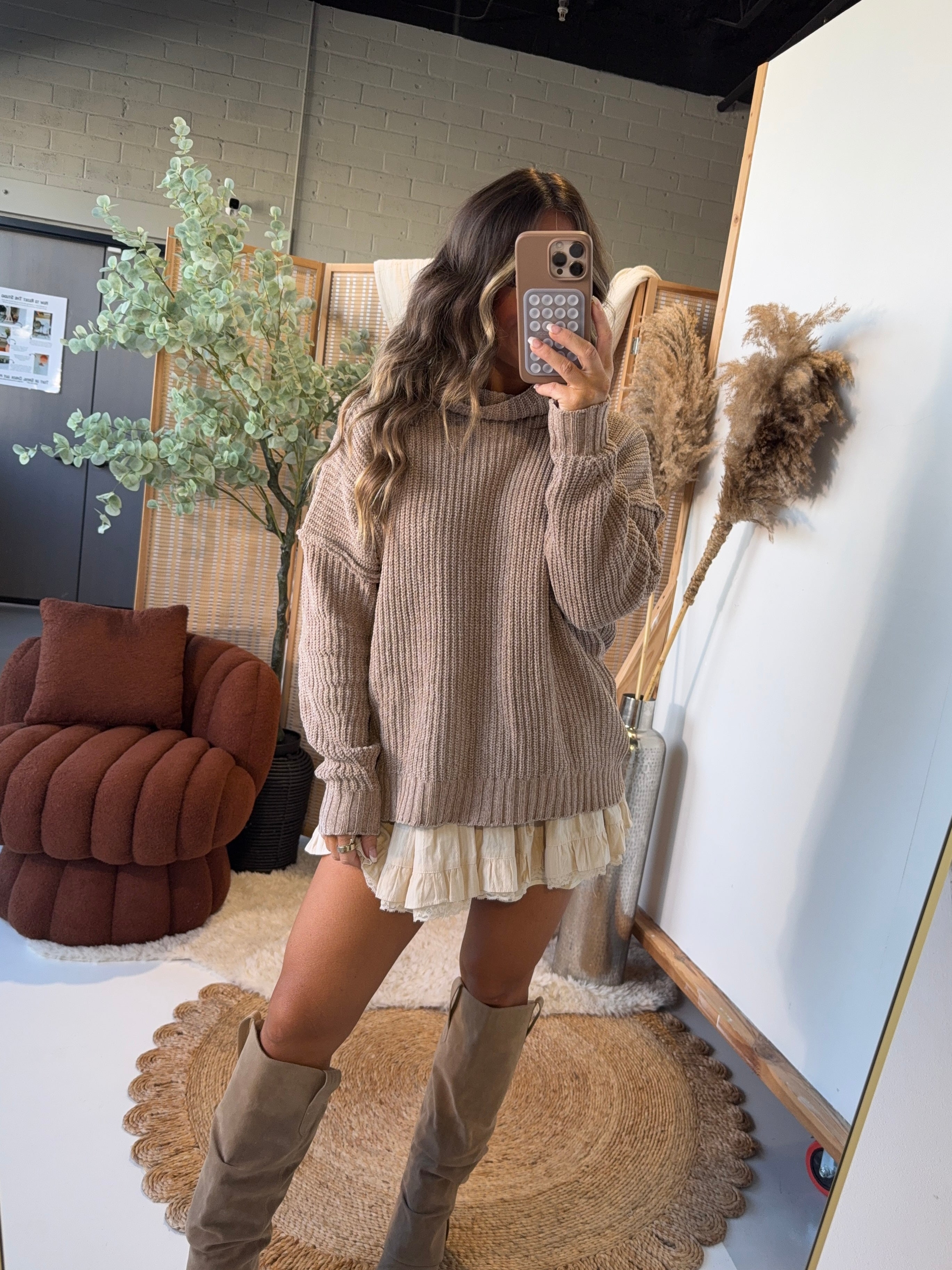 Wrapped Around You Knit Sweater Sand