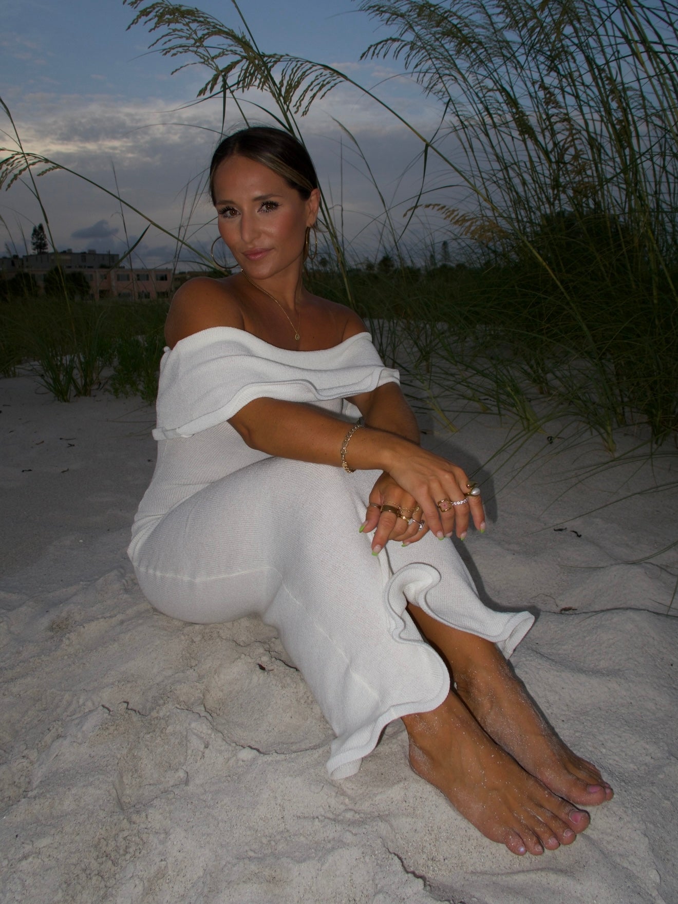 Treasure Island Midi Dress Ivory