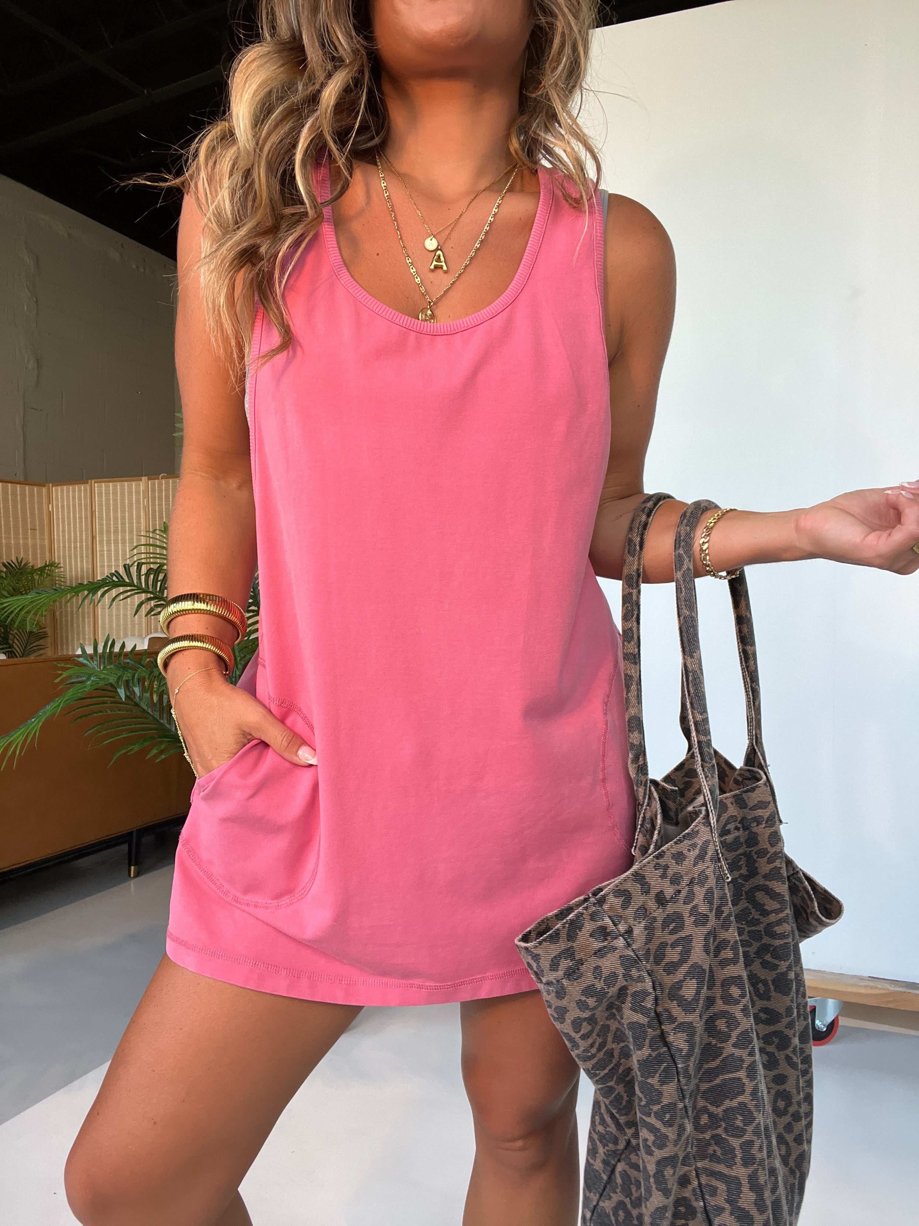Going Places Tunic Top Pink