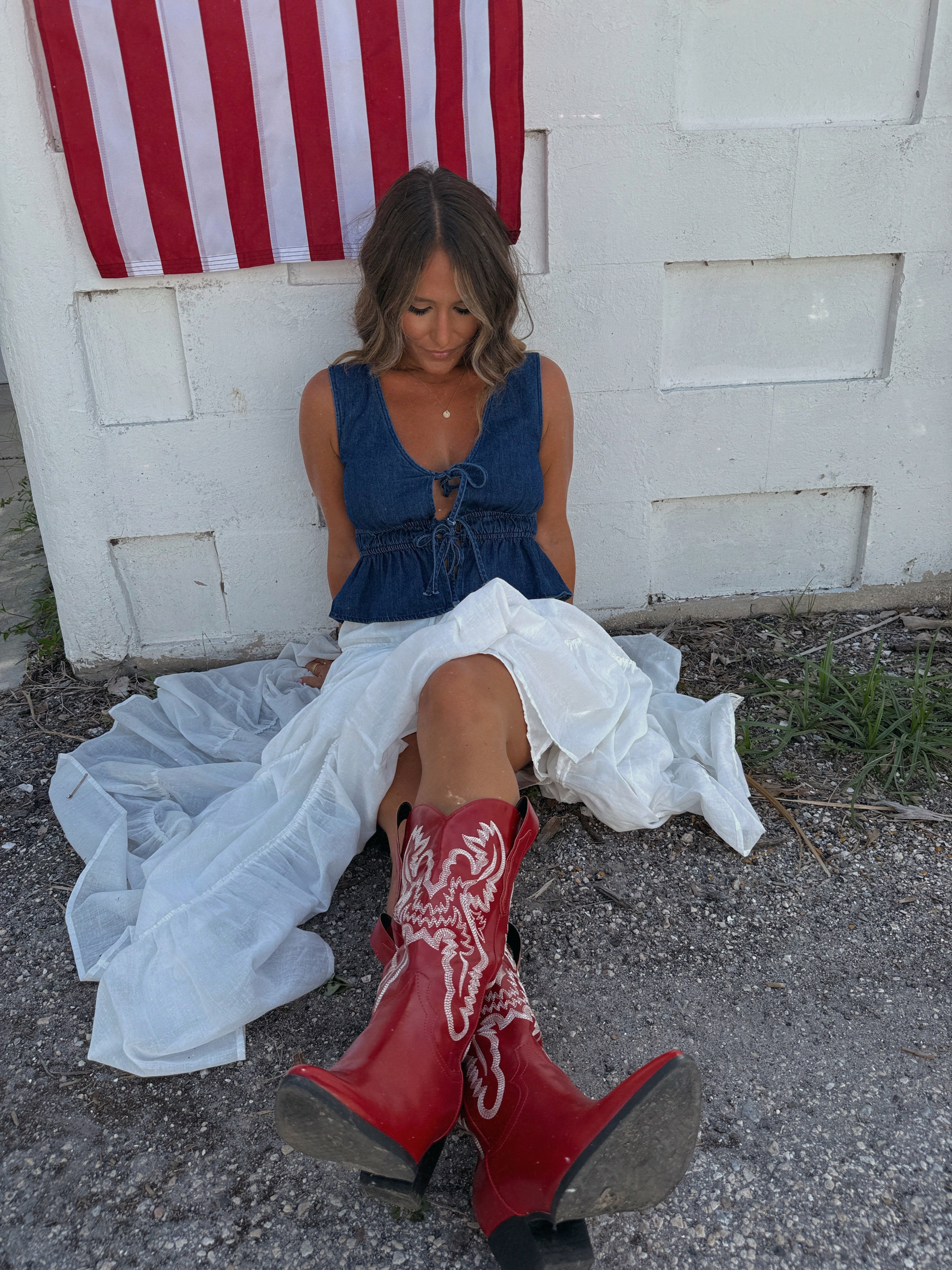 Old Glory Denim Vest Top