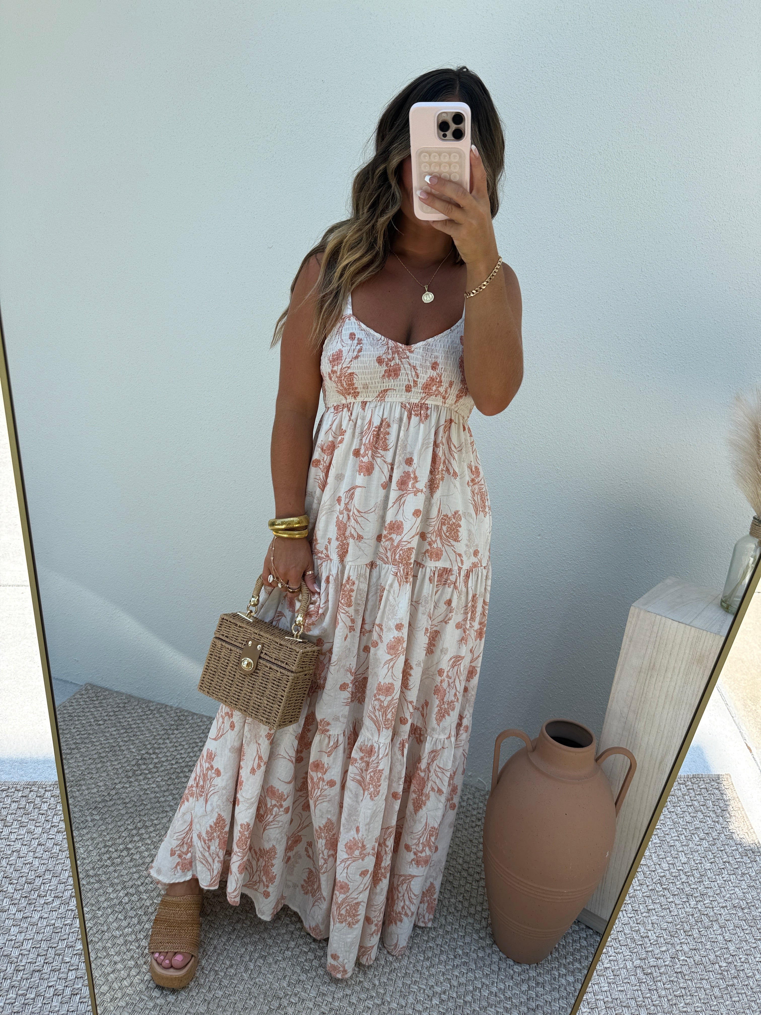 Honey Scent Maxi Dress Orange Multi
