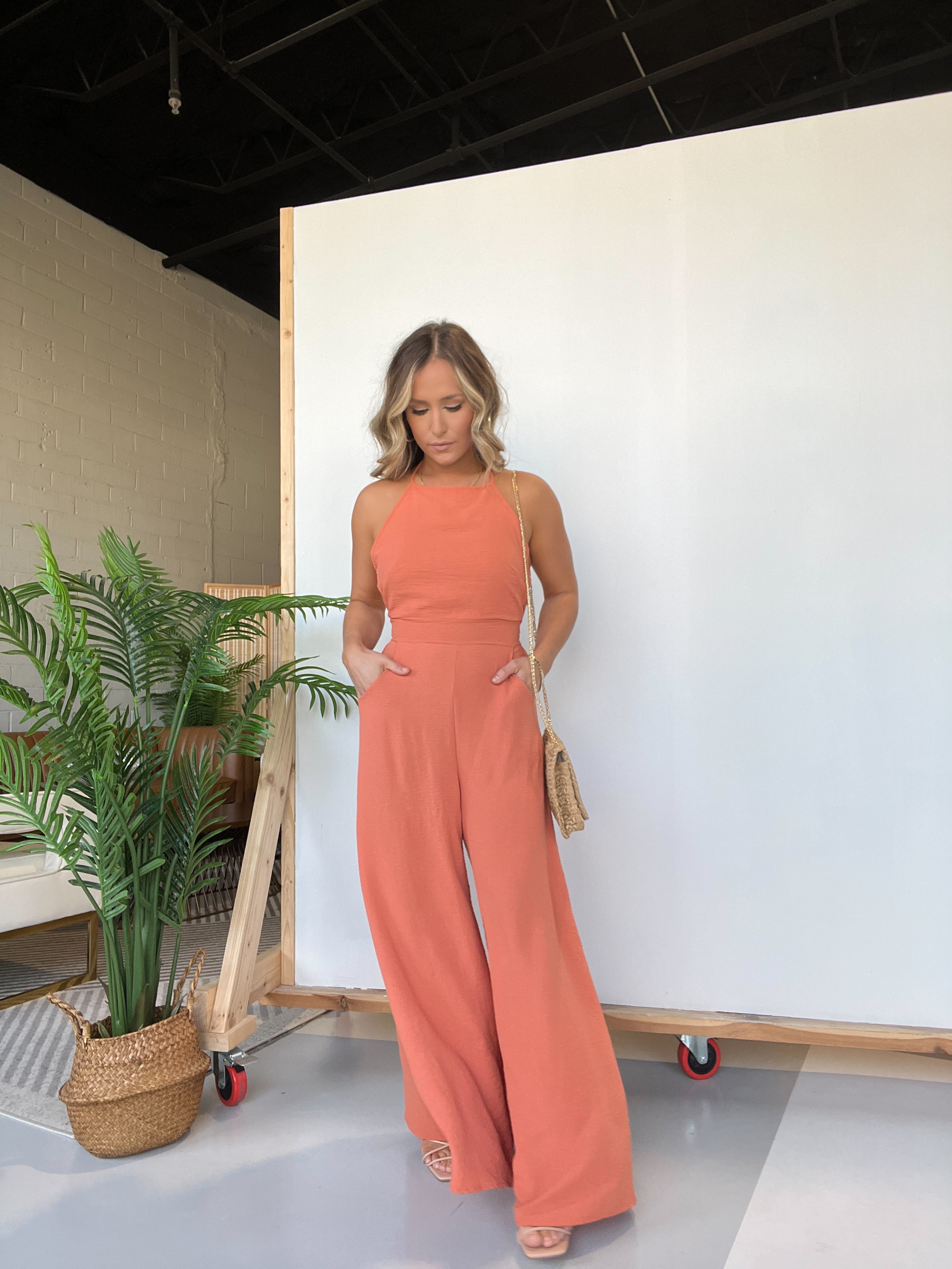 Reception Time Jumpsuit Orange