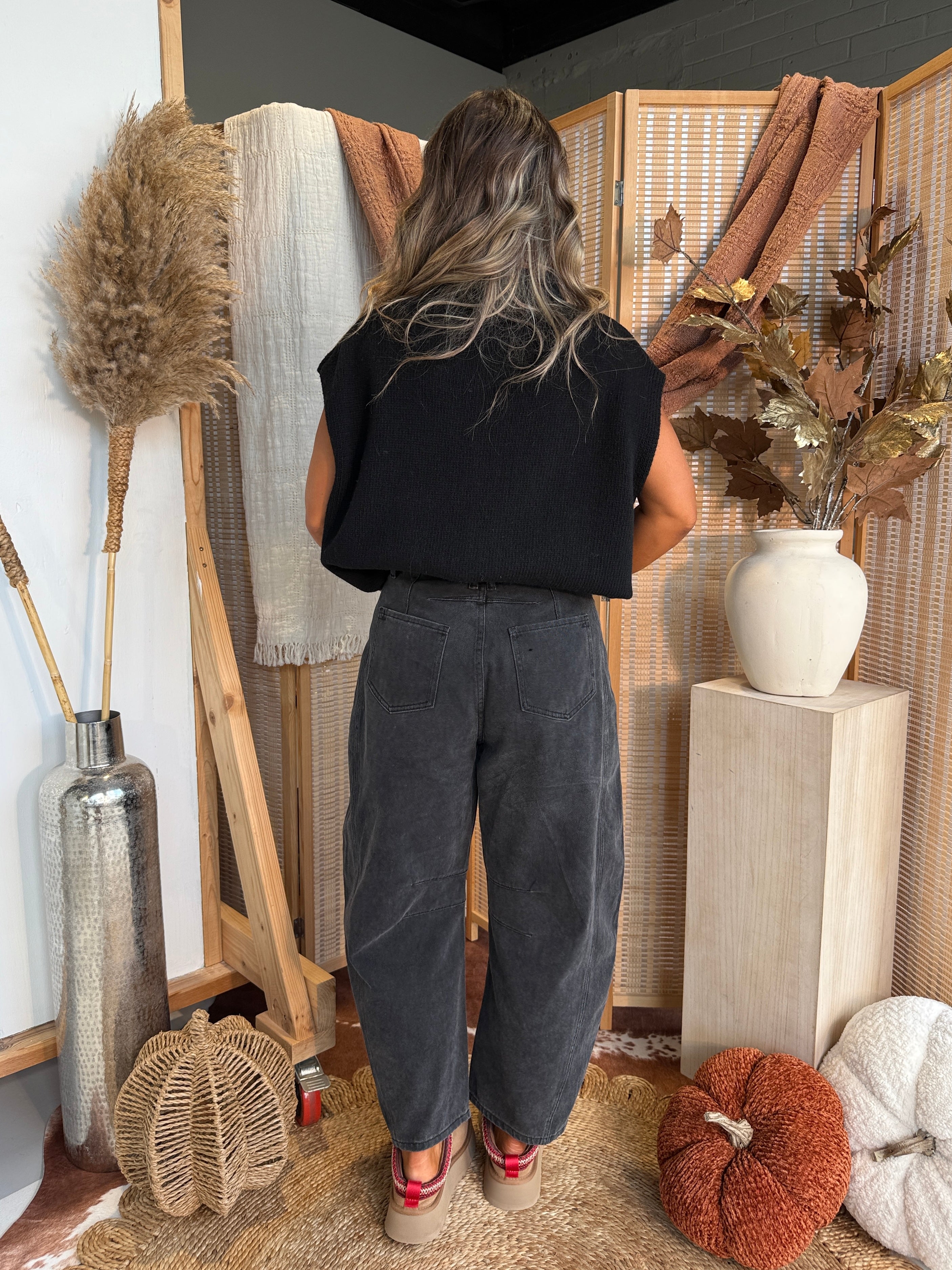 For the Season Barrel Jeans Washed Black