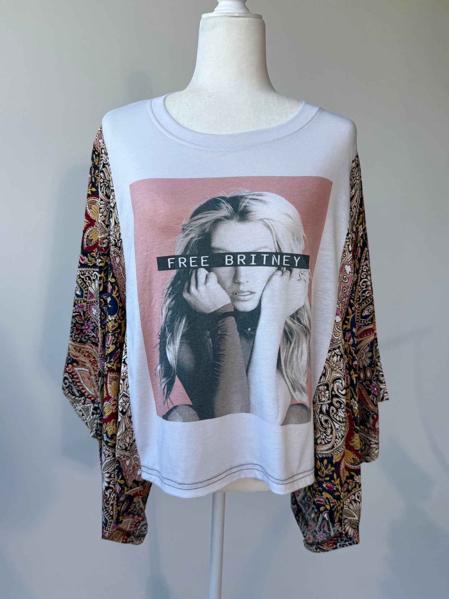 Free Brittney Mix & Match Tee White Floral