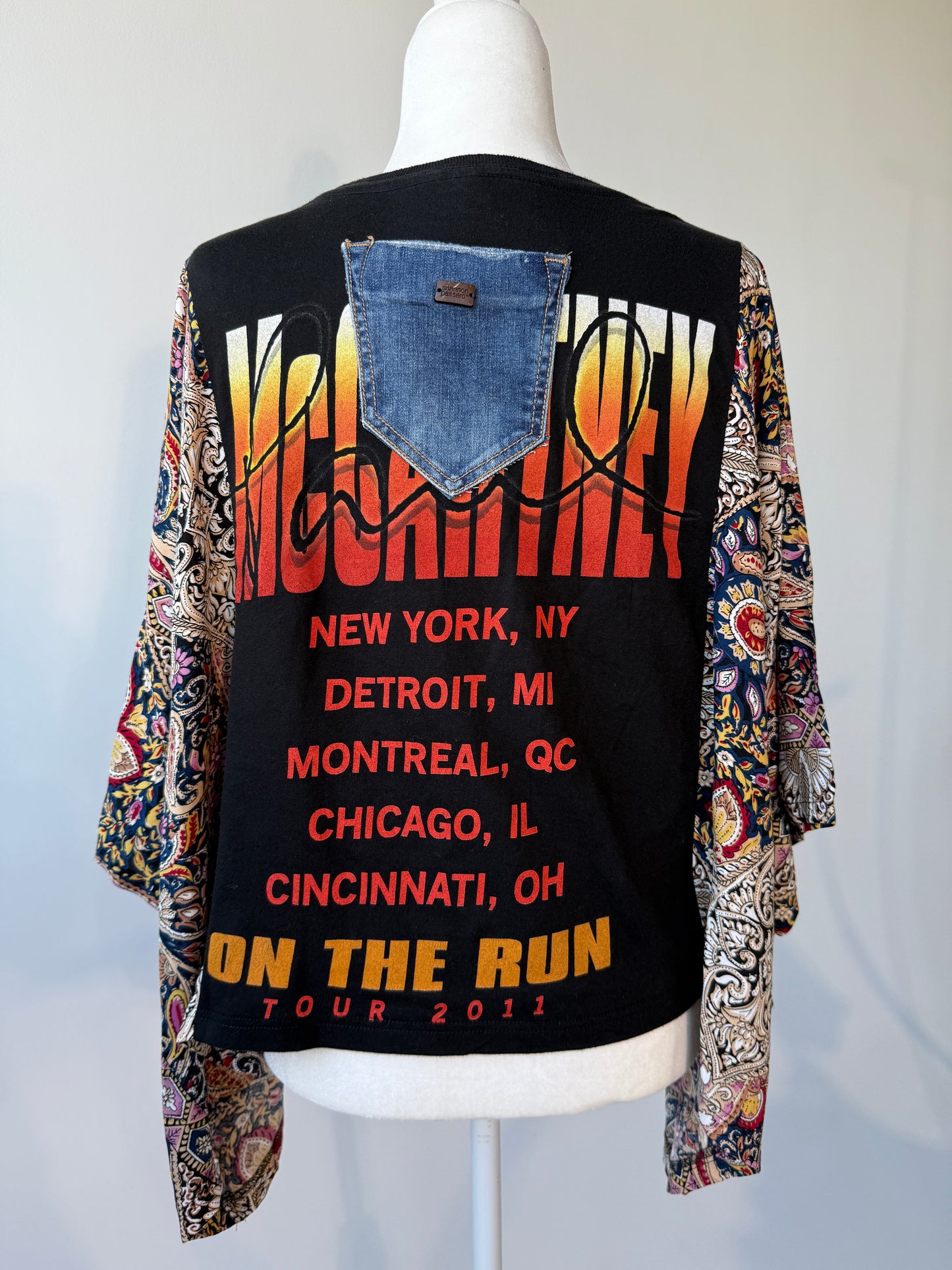 Paul McCartney Mix & Match Tee Black Floral