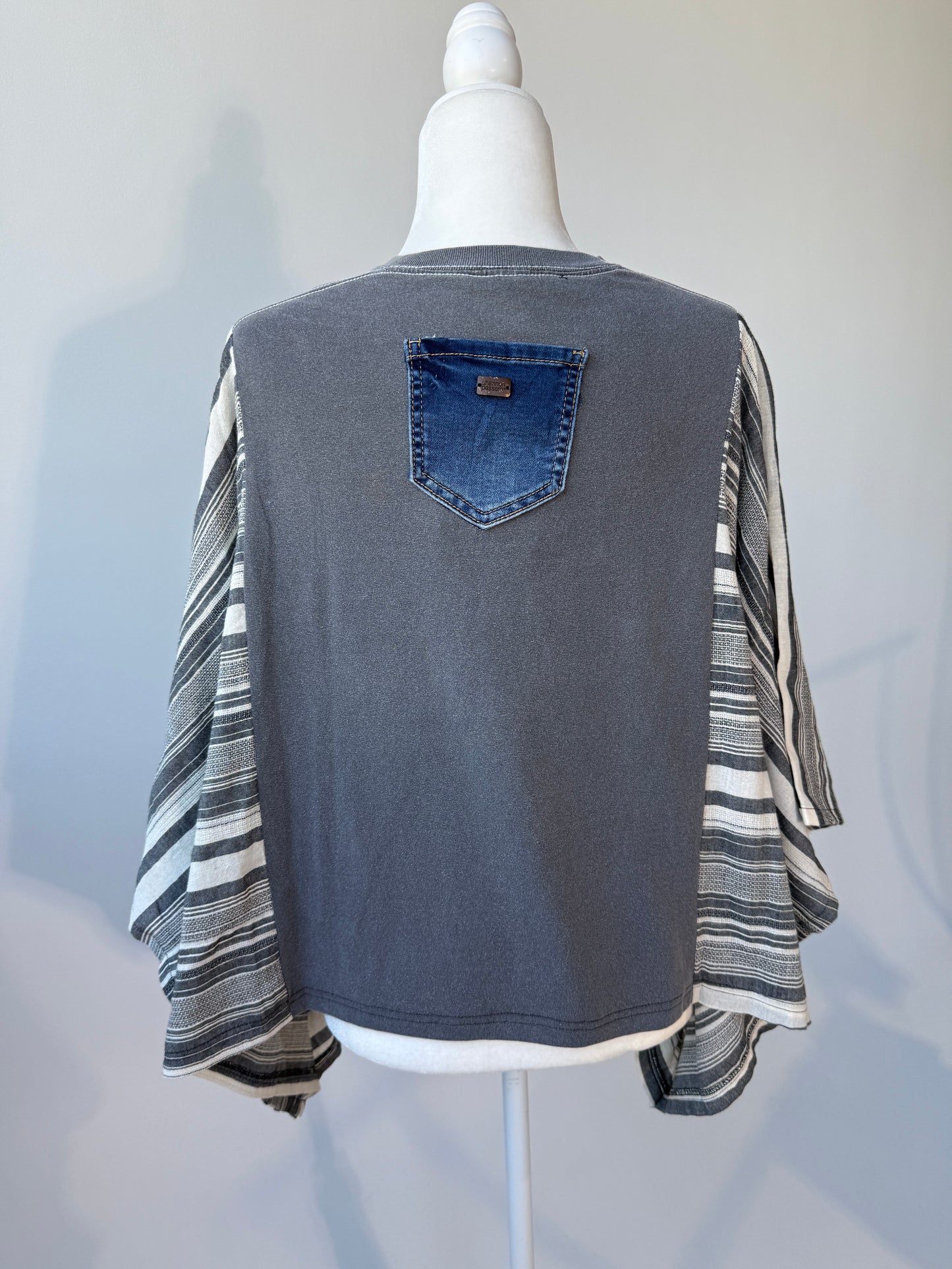 David Bowie Mix & Match Tee Grey Stripe