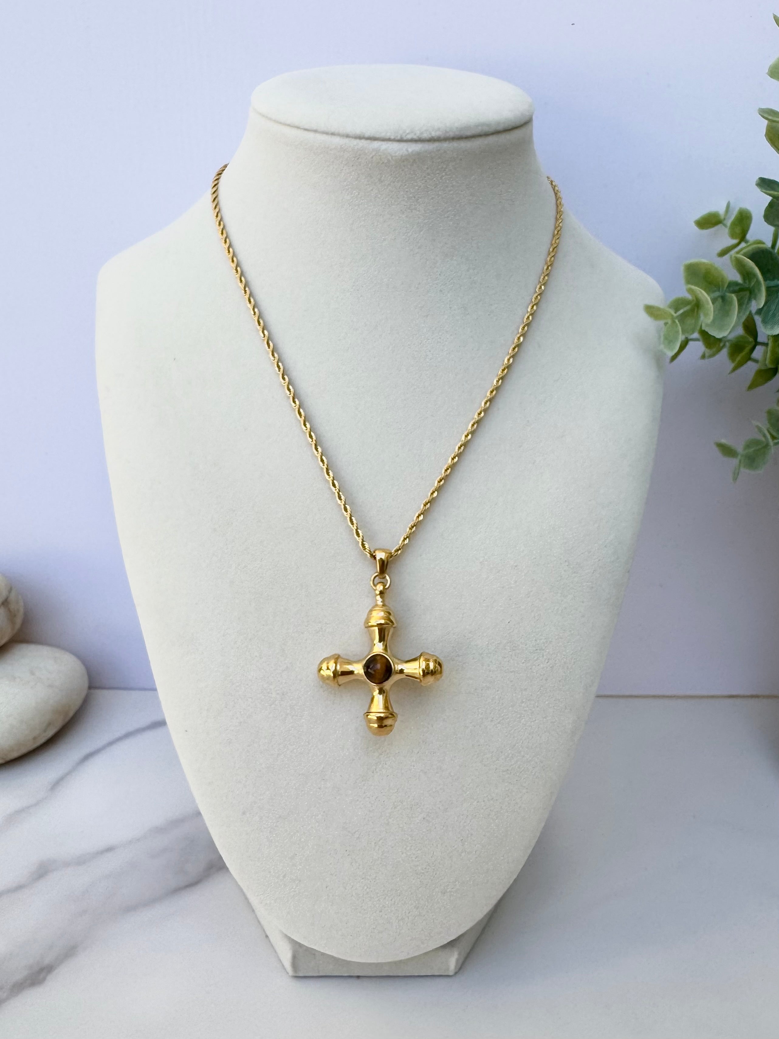 Ophelia Cross 18K Gold Necklace