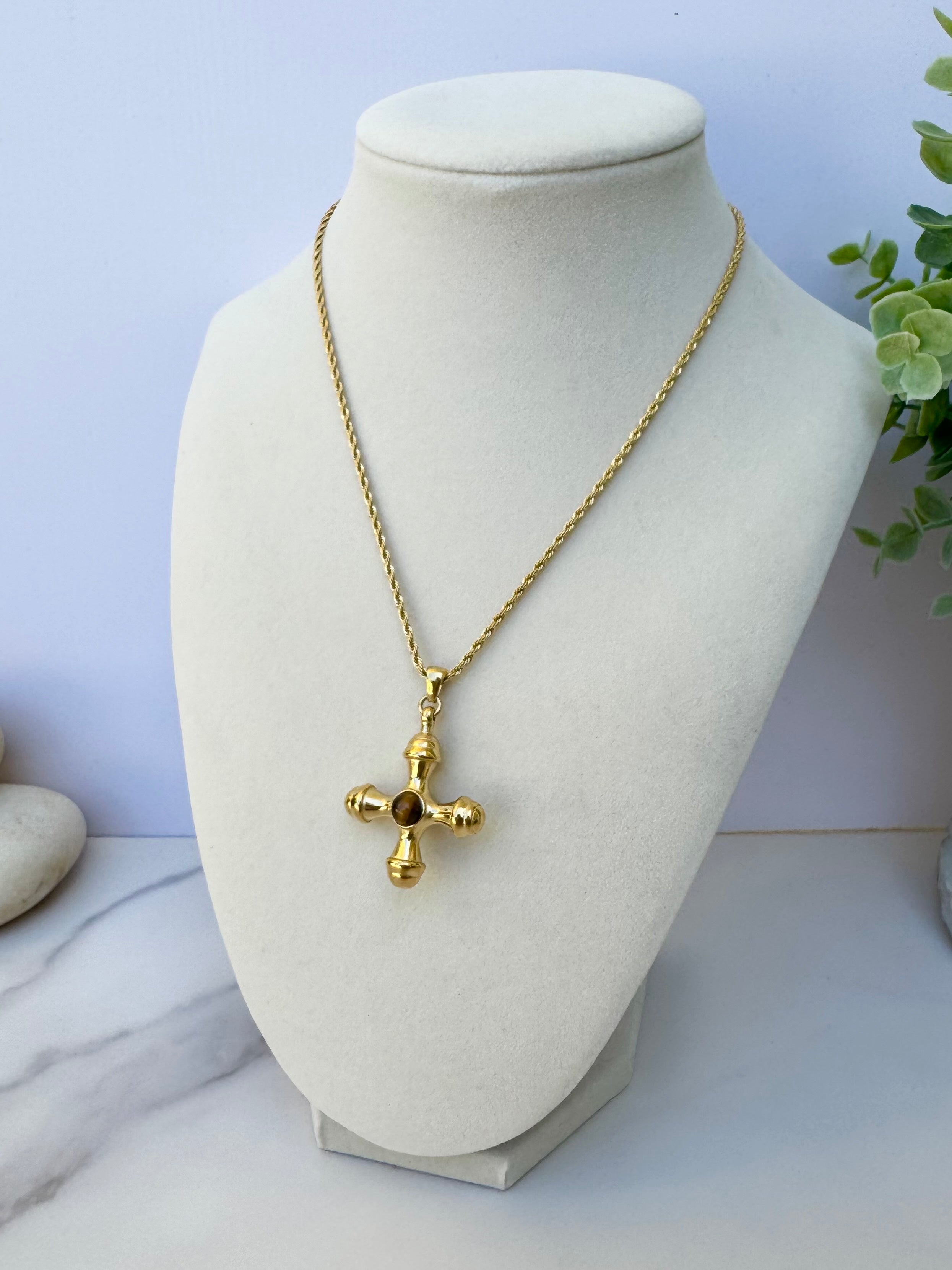 Ophelia Cross 18K Gold Necklace