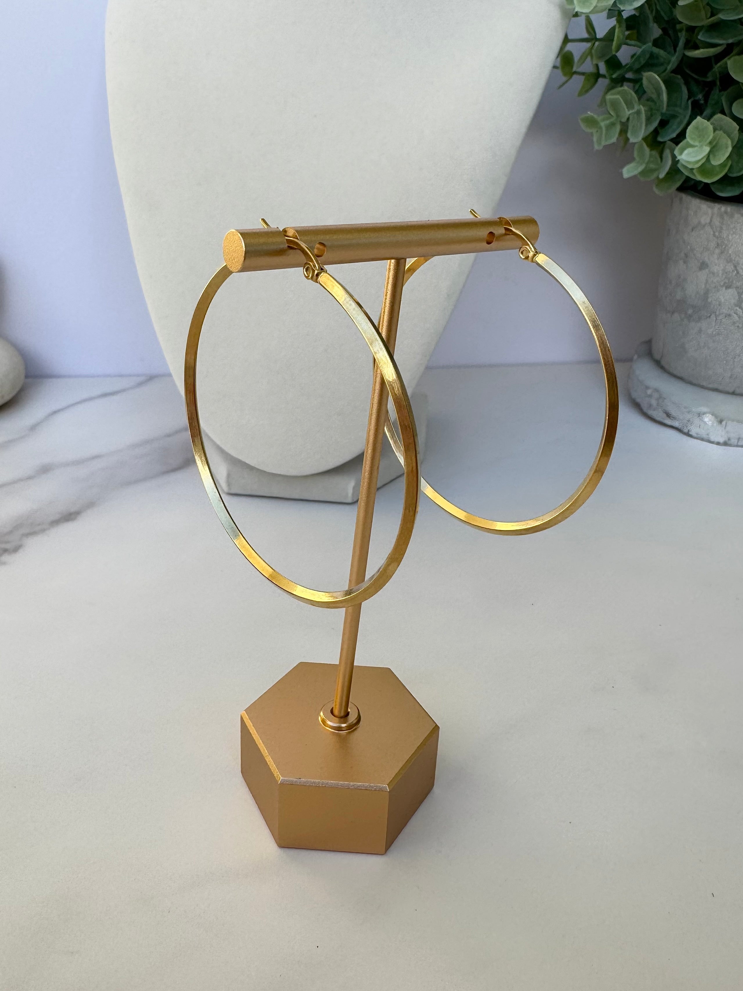 Zoey 18K Gold Hoop Earrings