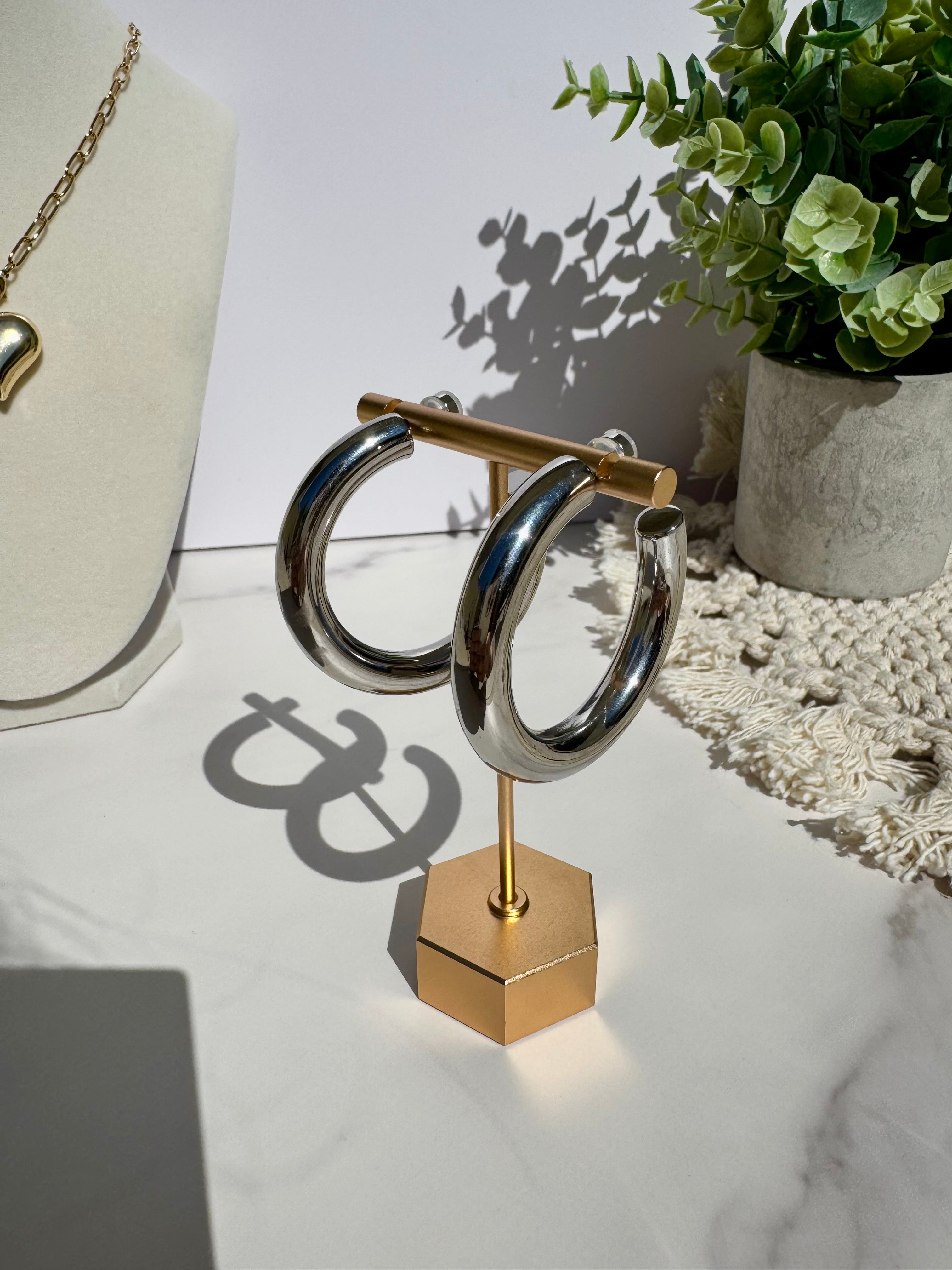 Todays Tubular Hoops Silver