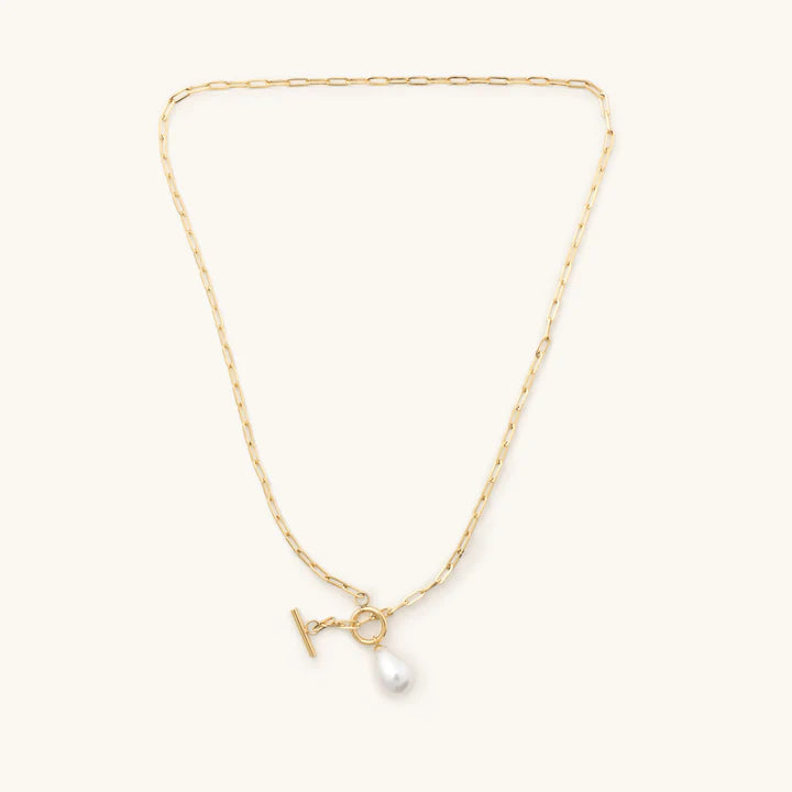 Ursula Pearl Toggle 14K Gold Necklace