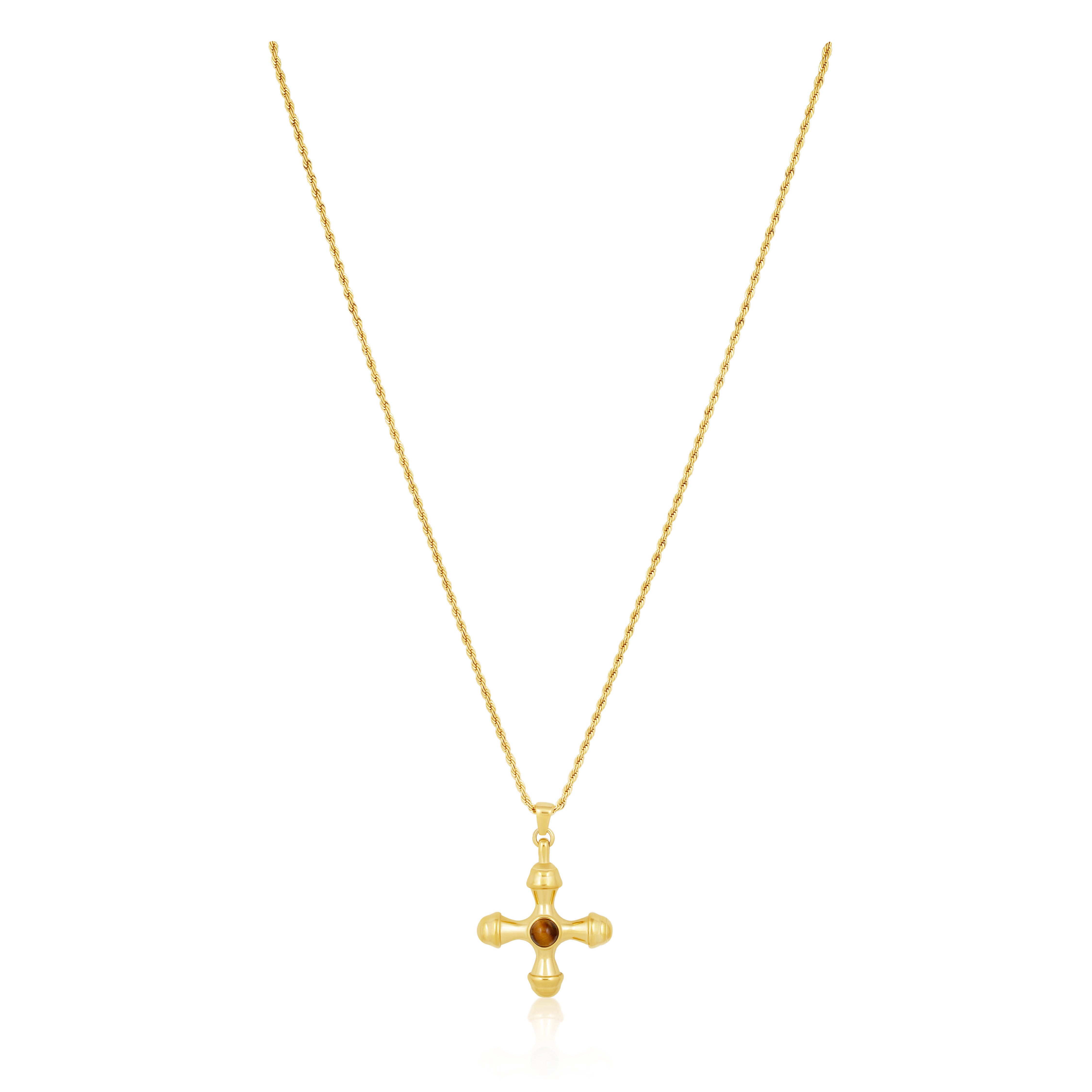 Ophelia Cross 18K Gold Necklace
