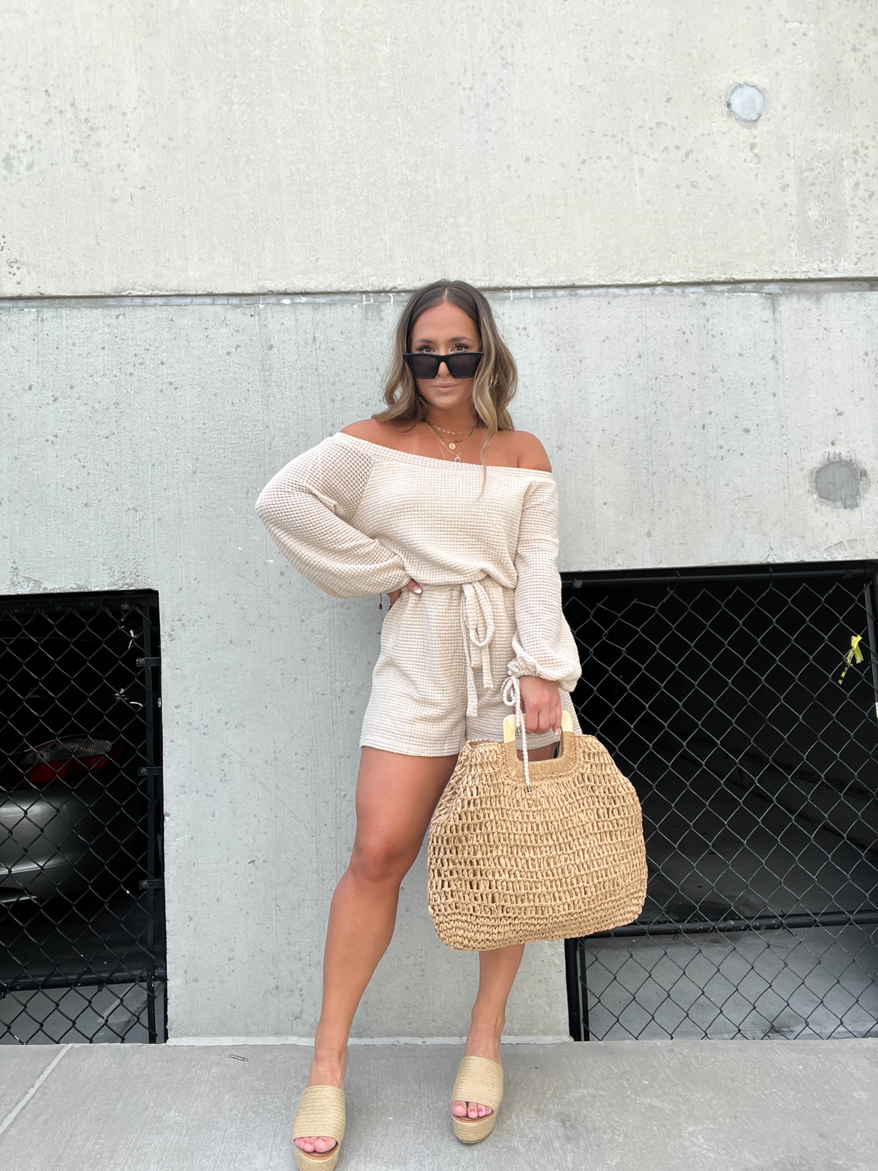 Tulum Nights Straw Bag Khaki