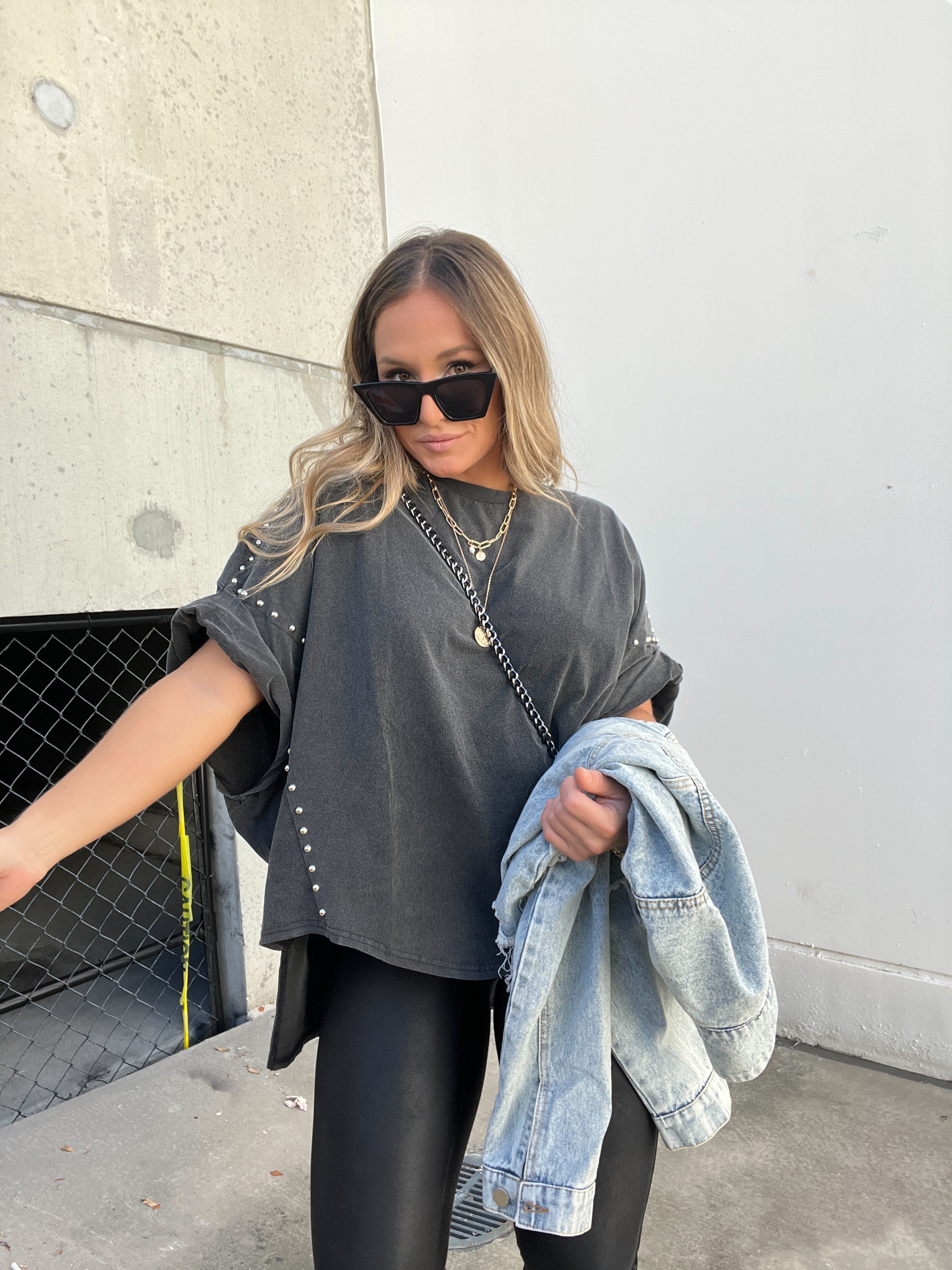 Price to Pay Hi-Lo Tee Black