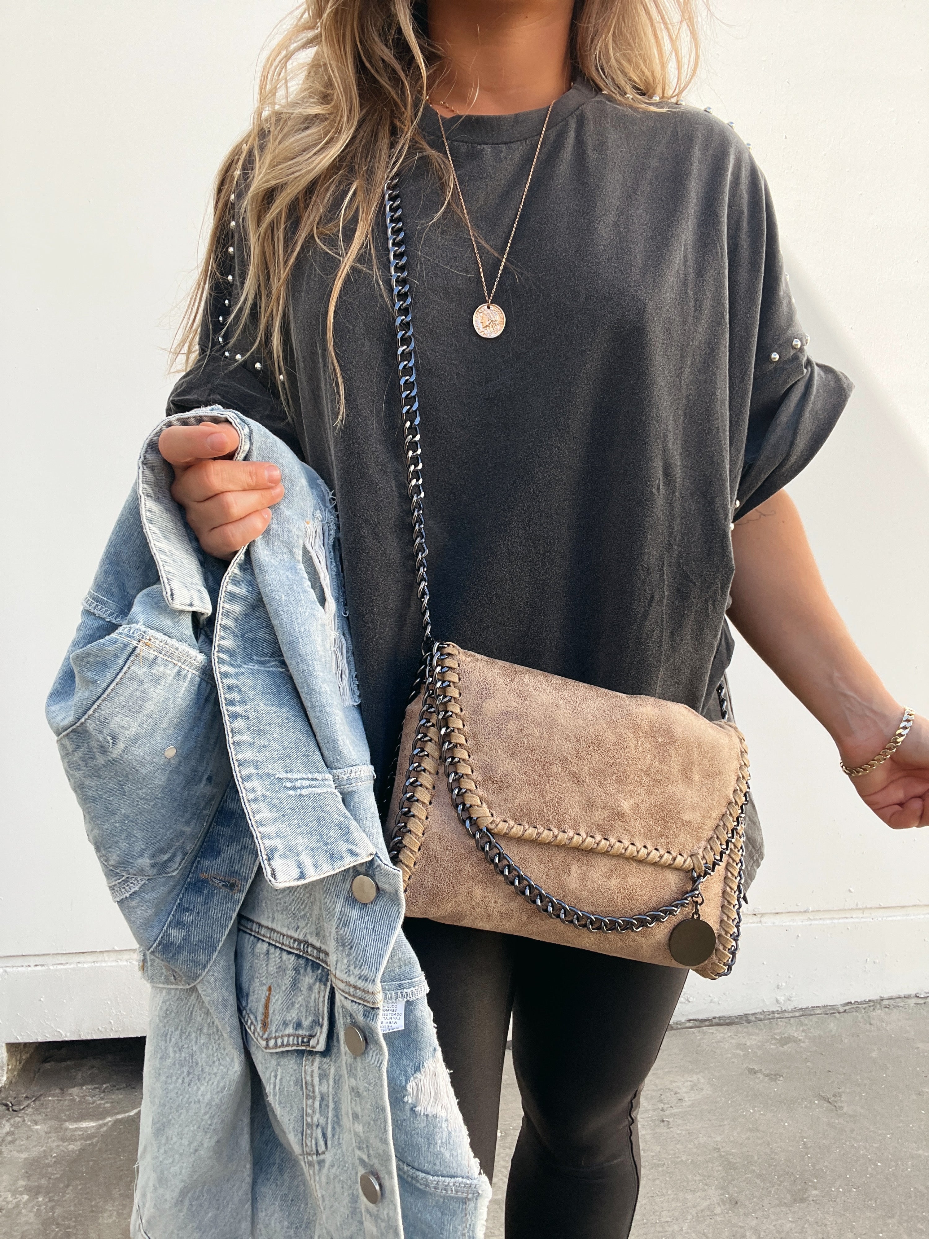 Take Away Crossbody Clutch Tan