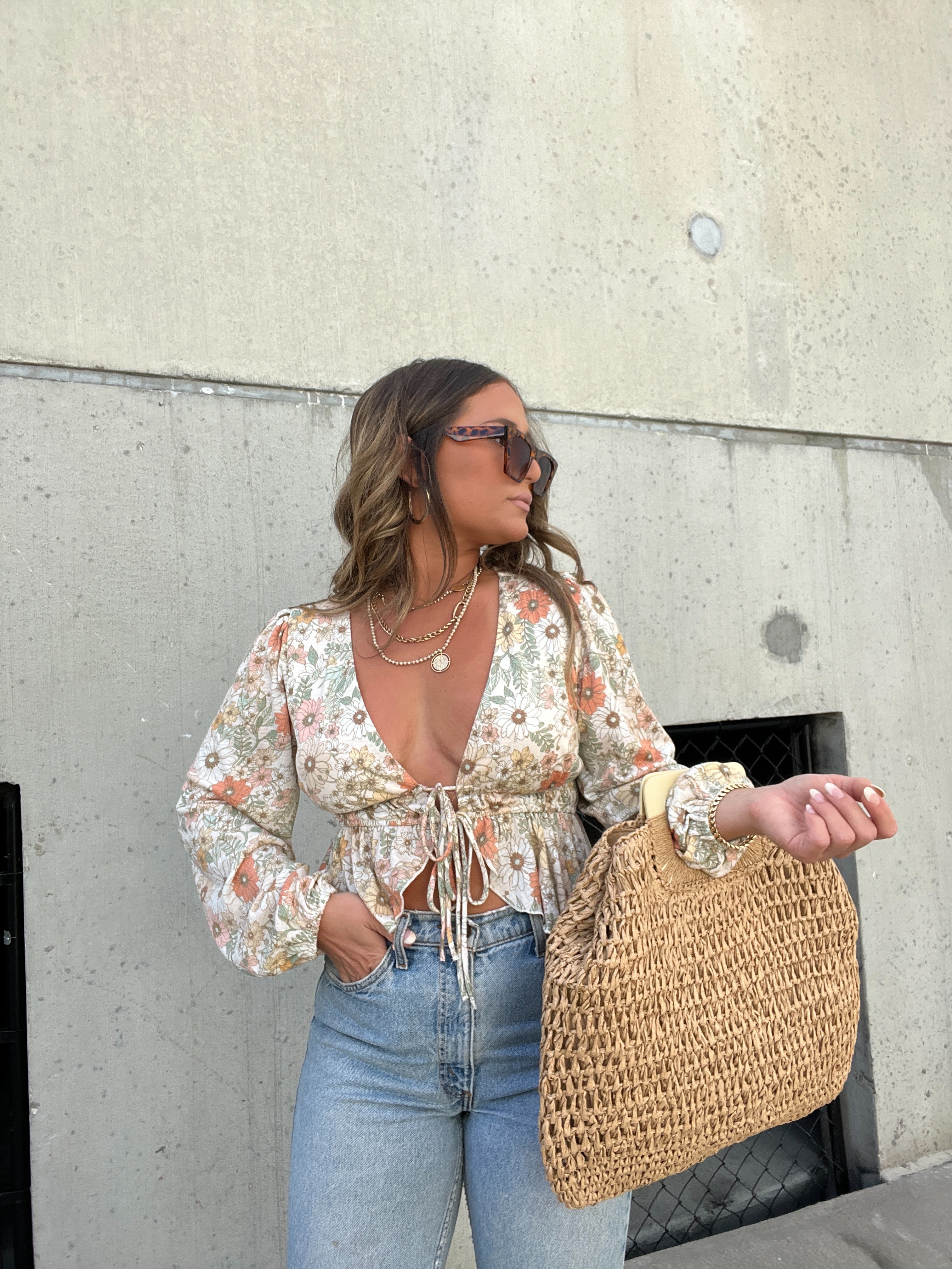 Tulum Nights Straw Bag Khaki