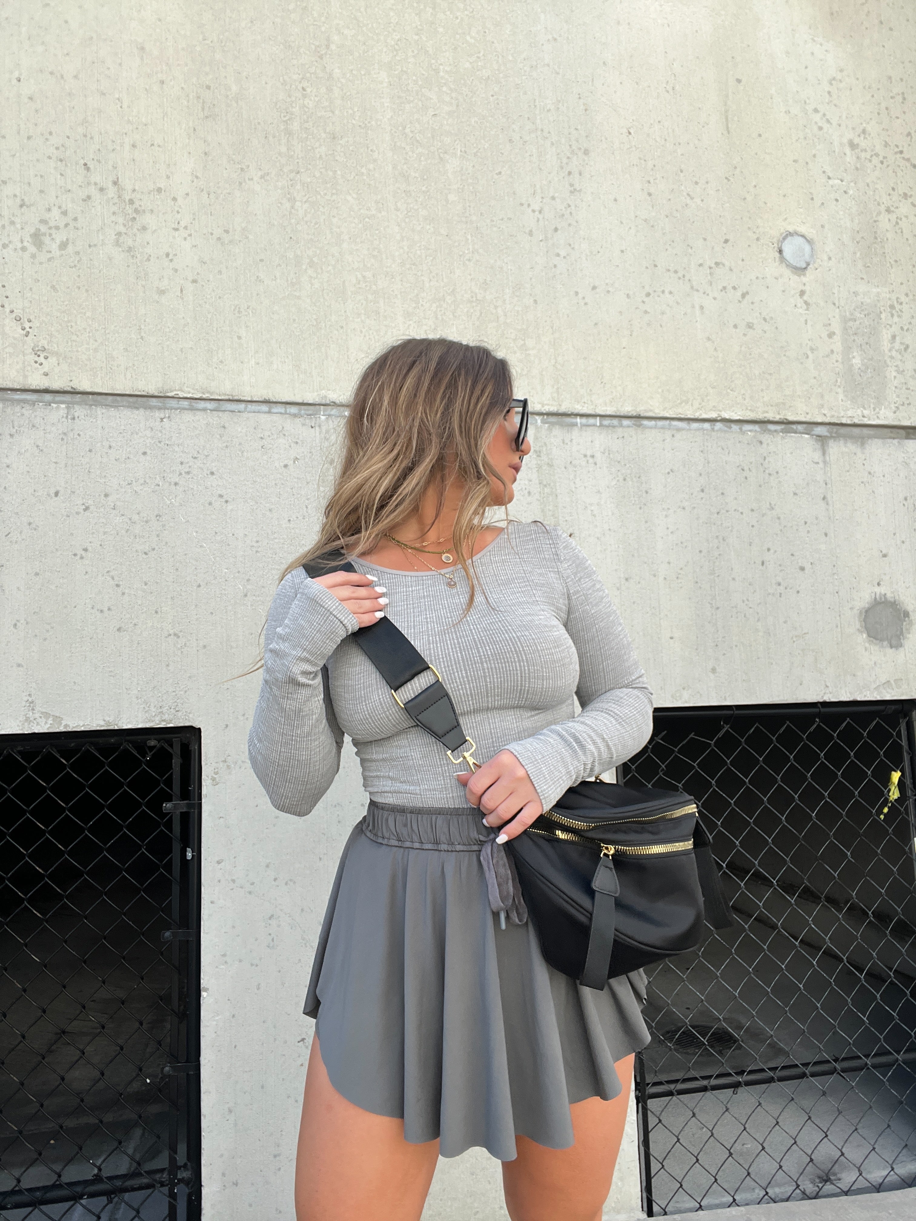 Black Oversized Belt Bag