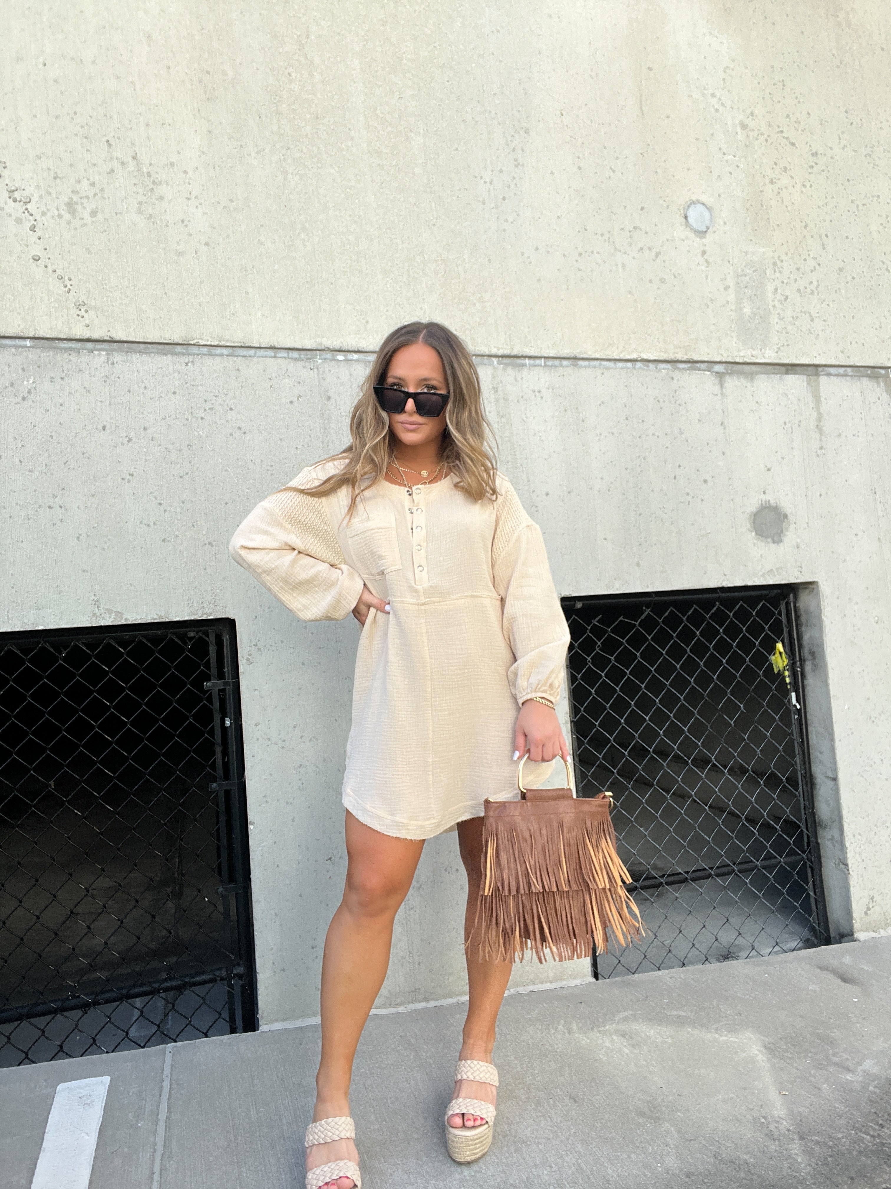 Everett Raffia Platform Wedges Cream