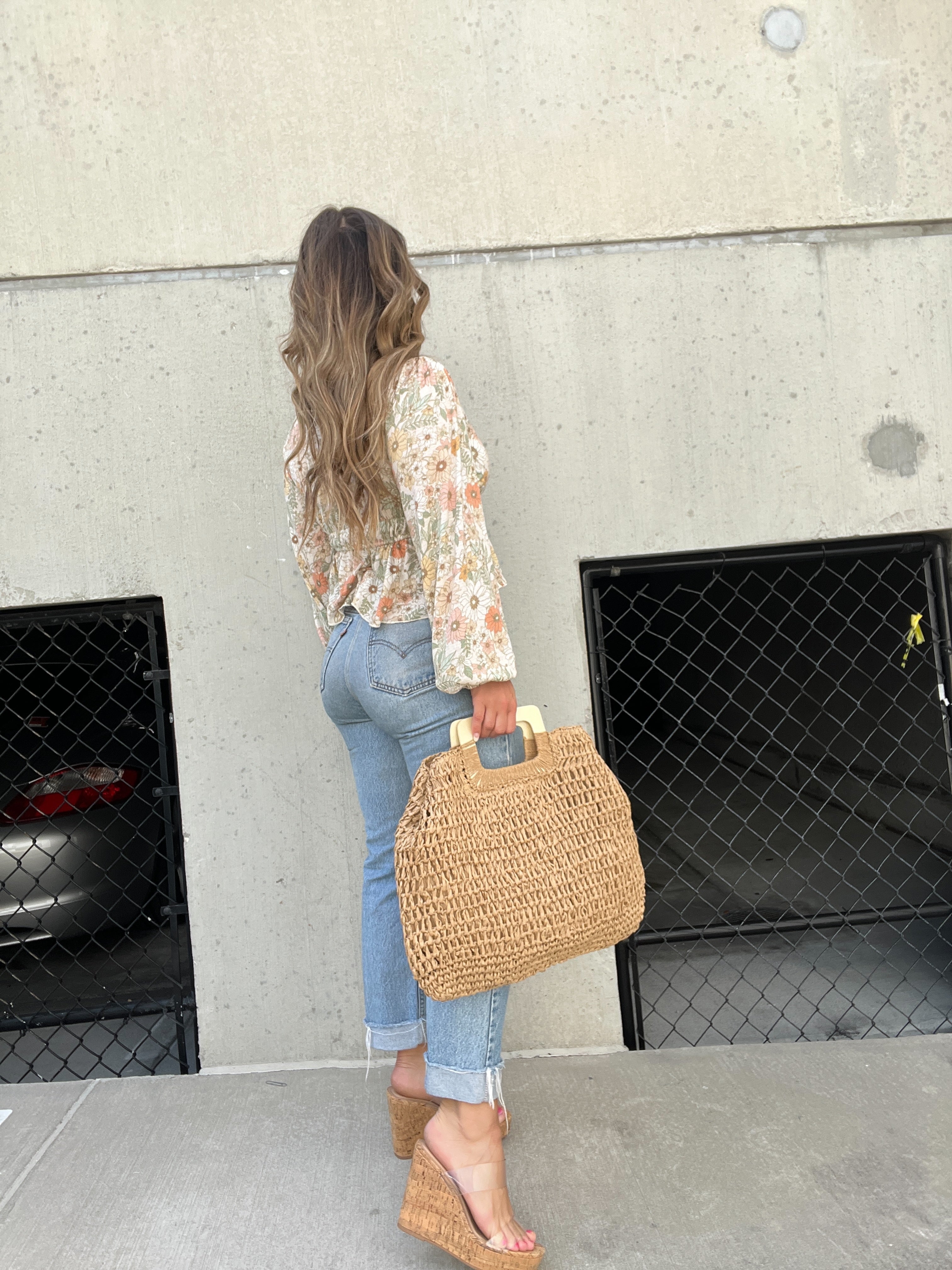 Tulum Nights Straw Bag Khaki