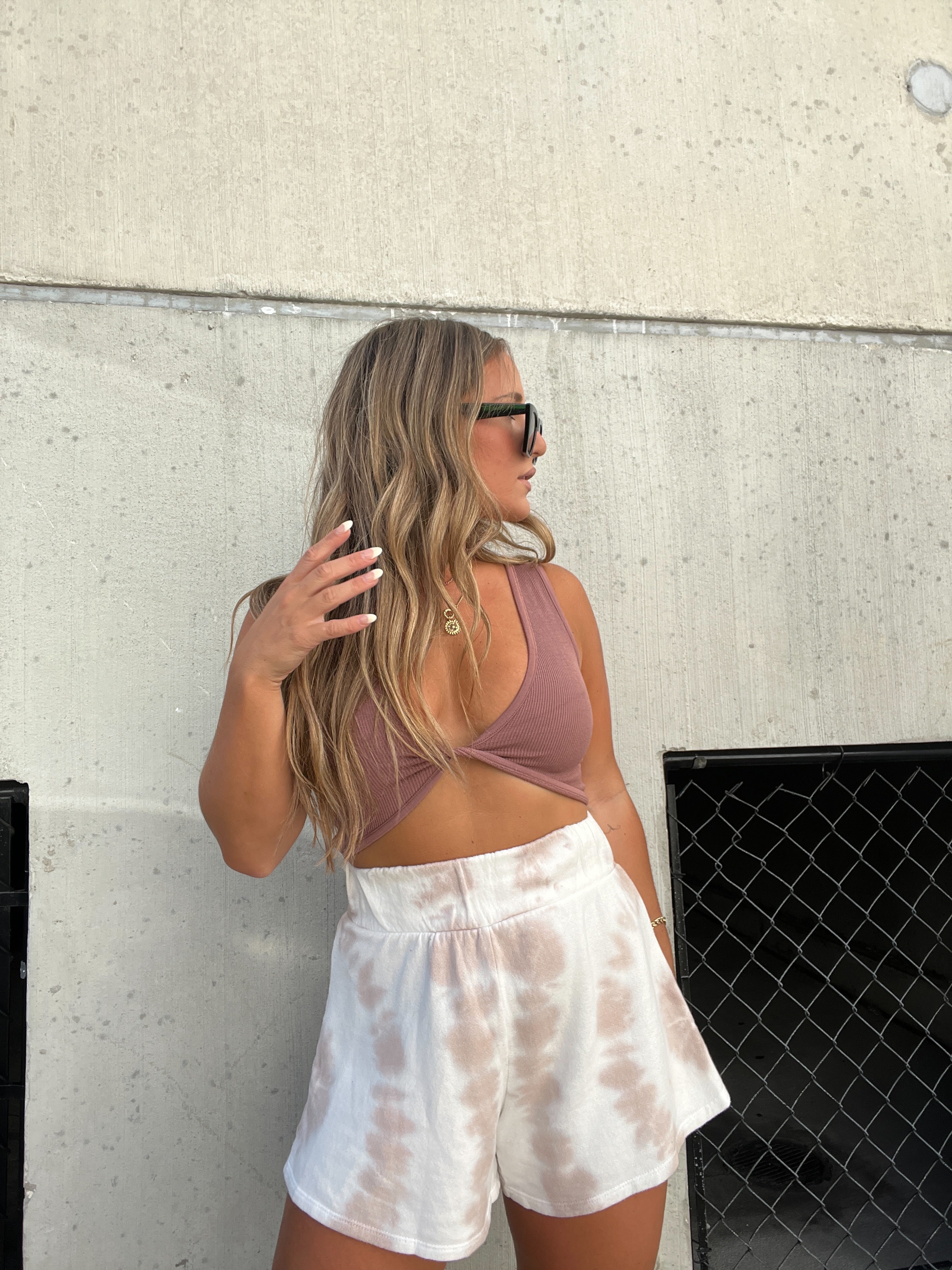 Twist It Basic Tank Dusty Plum
