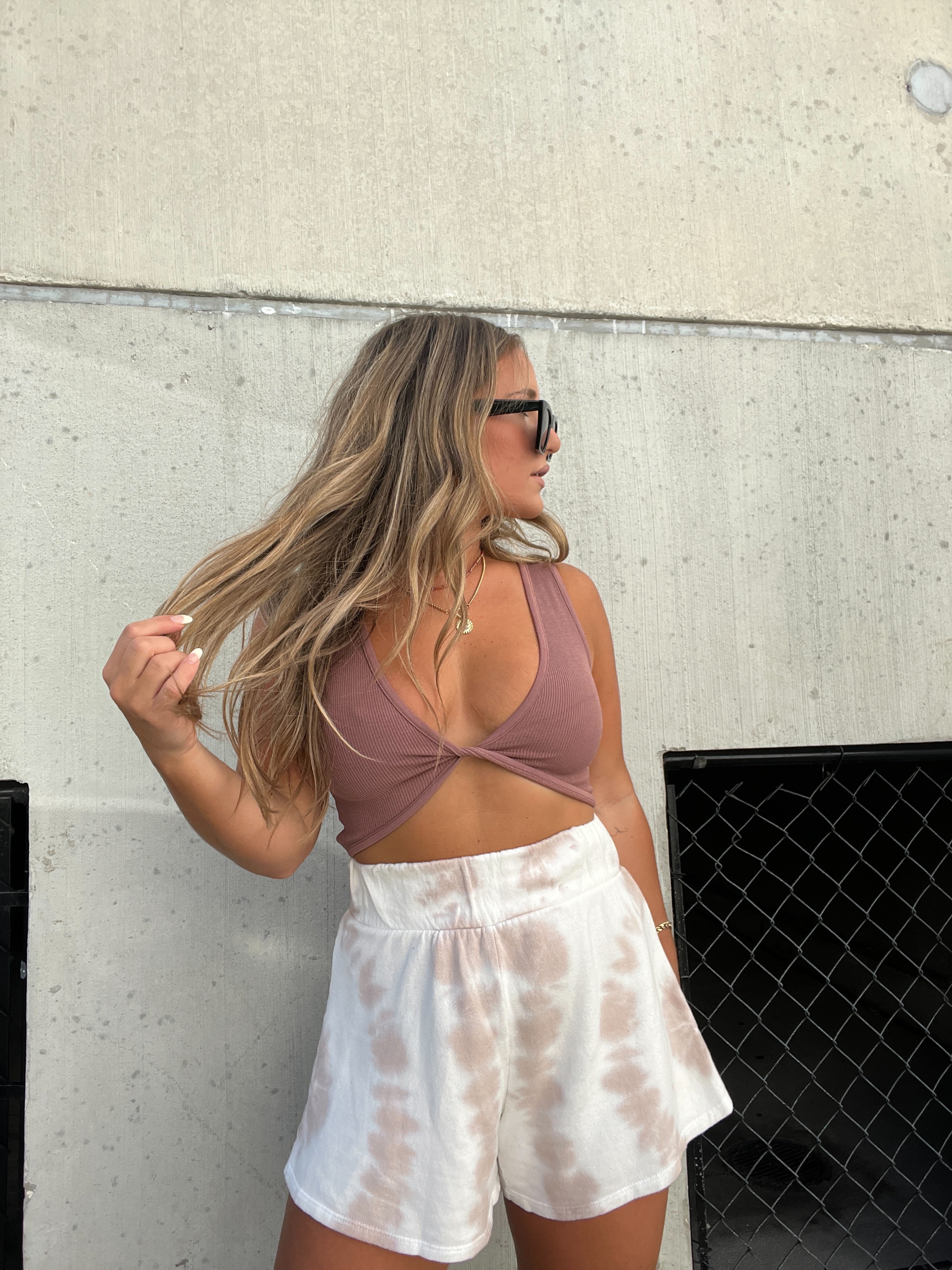 Twist It Basic Tank Dusty Plum