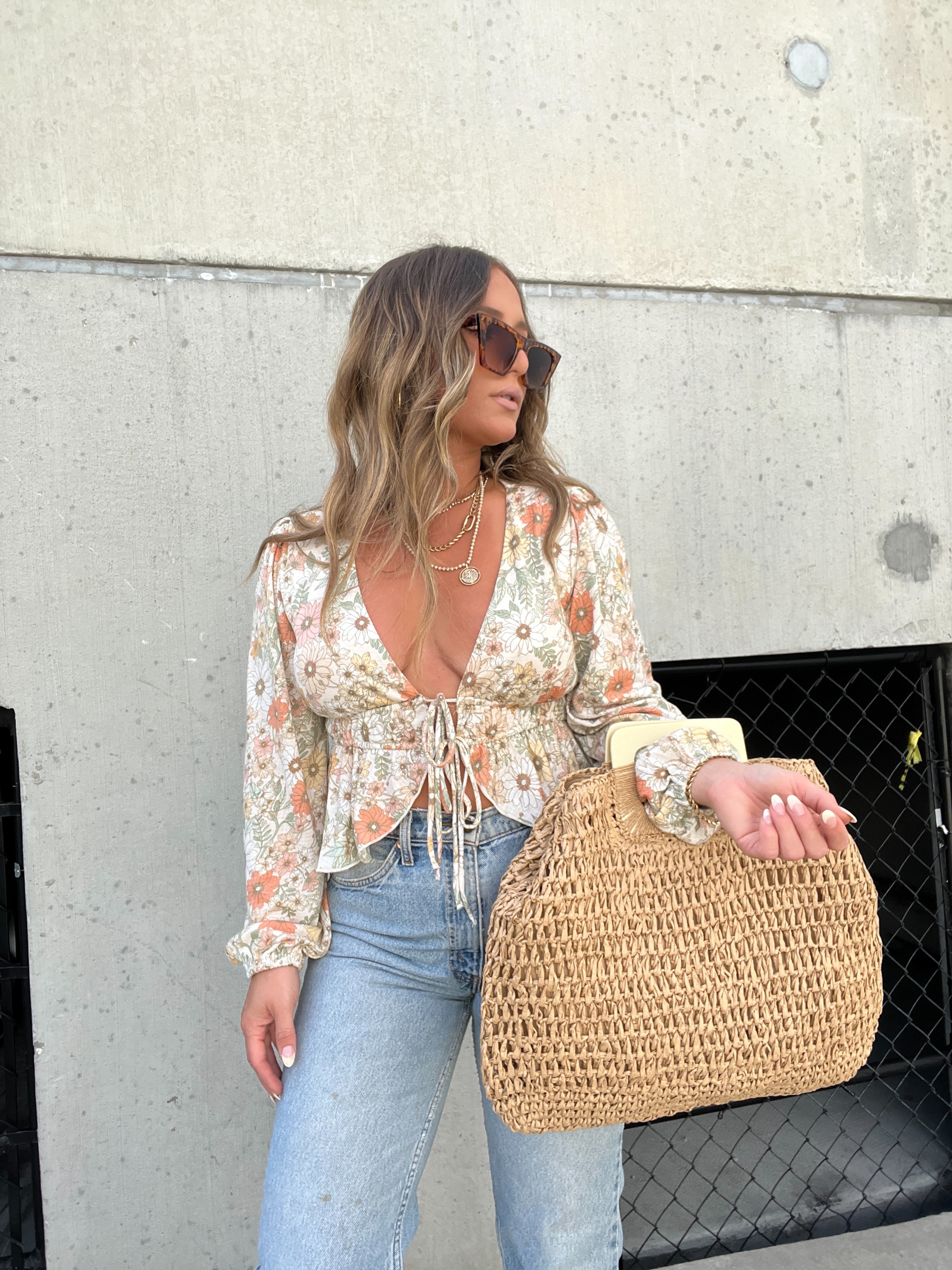 Tulum Nights Straw Bag Khaki