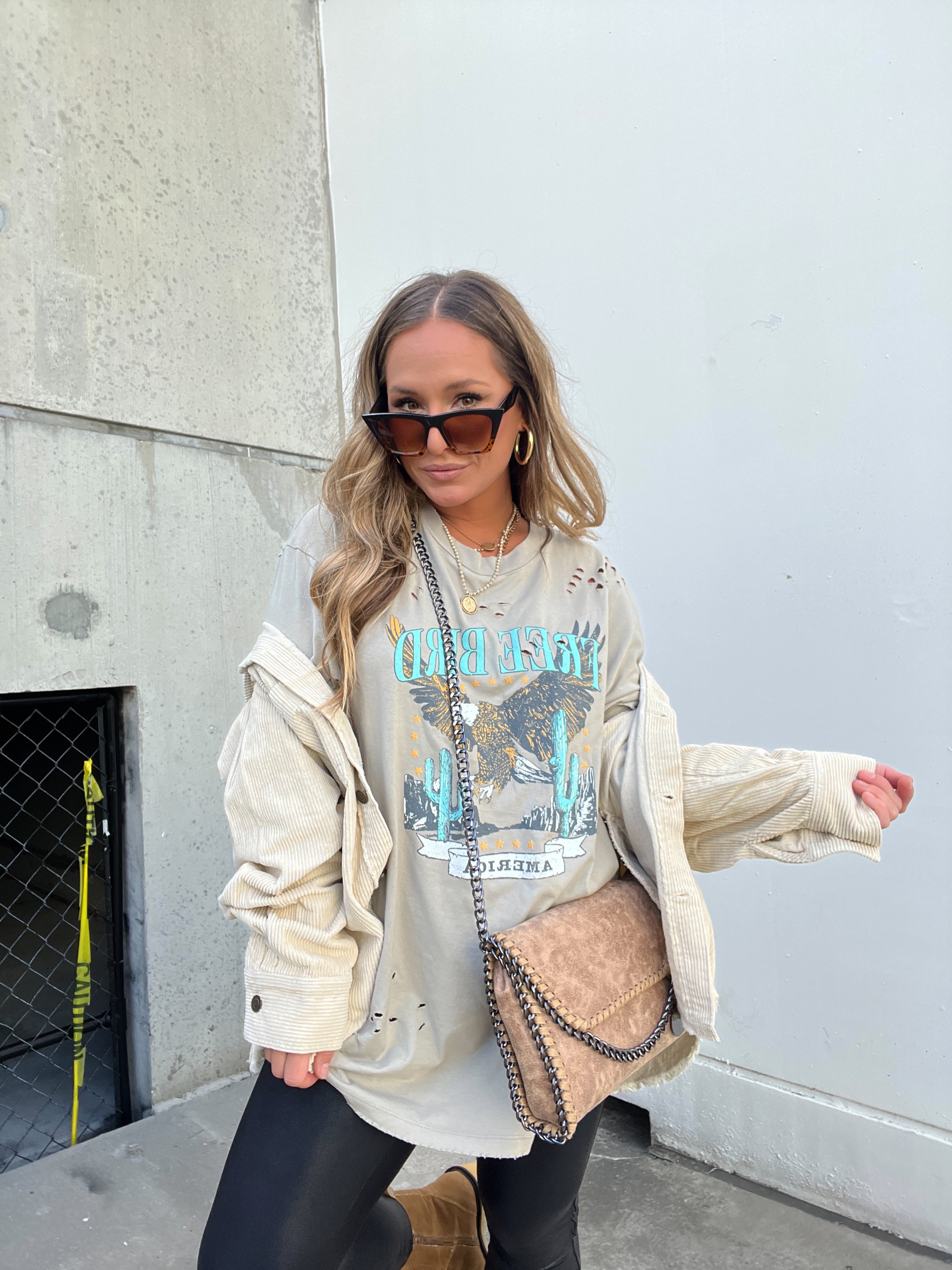 Take Away Crossbody Clutch Tan