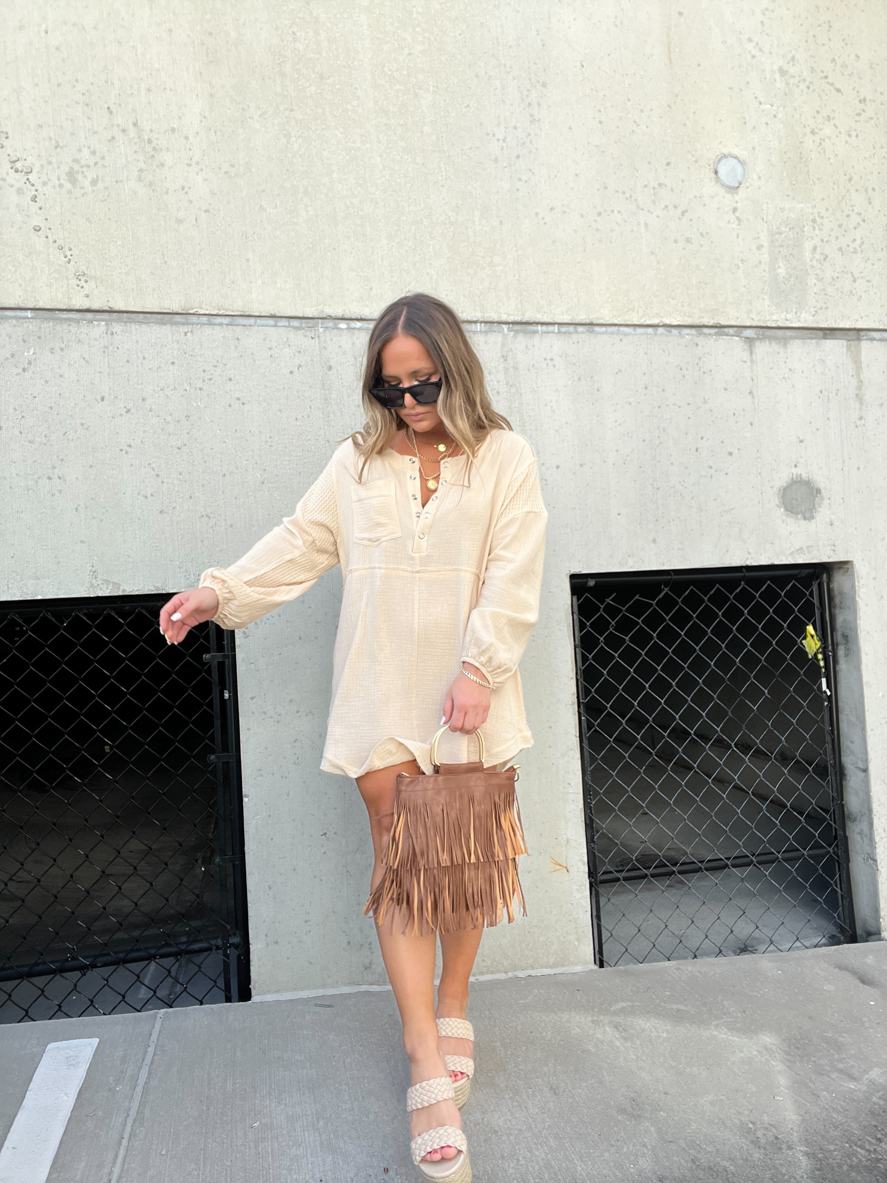 Everett Raffia Platform Wedges Cream