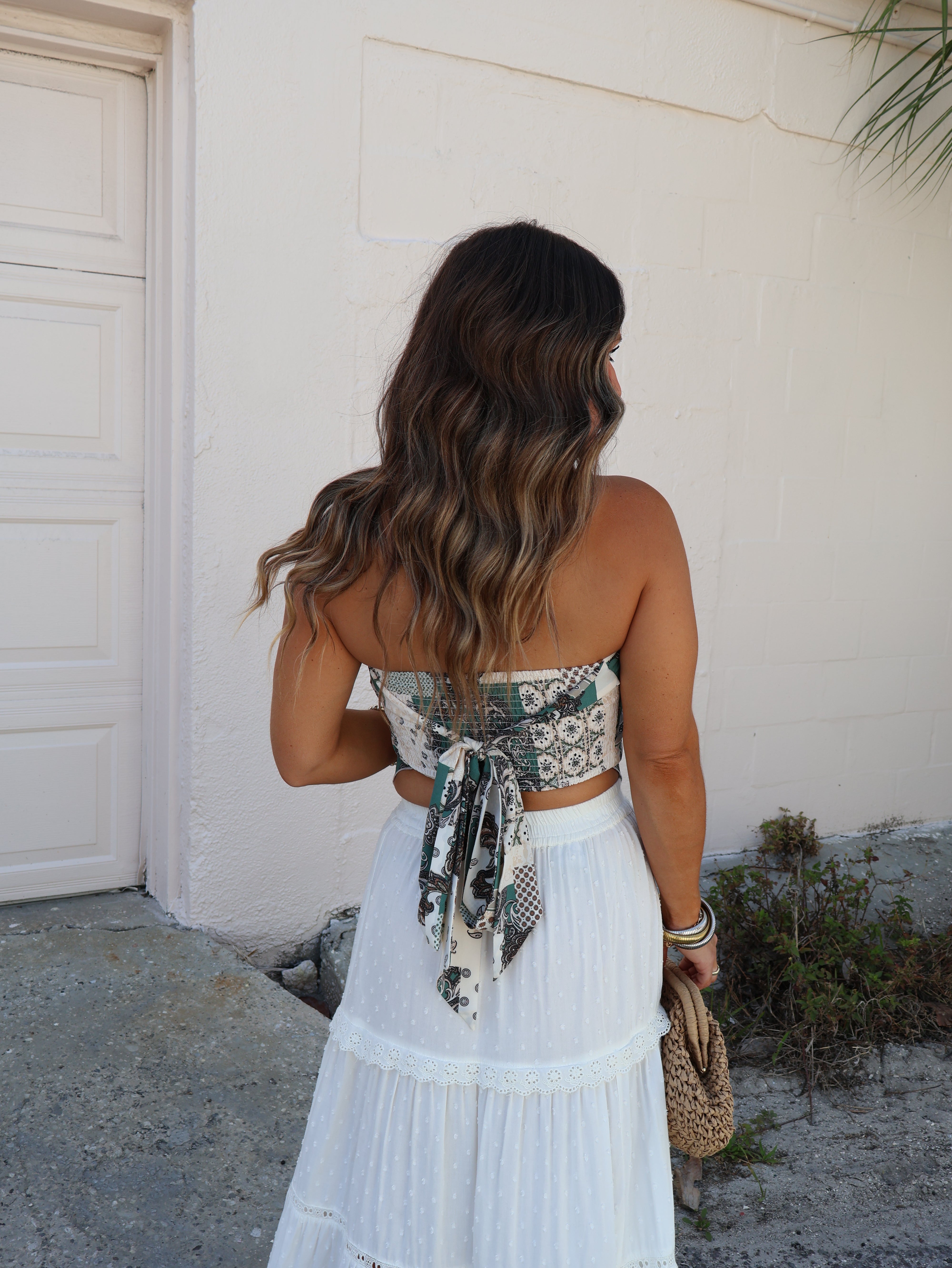 Coastal Bandana Top Teal Multi
